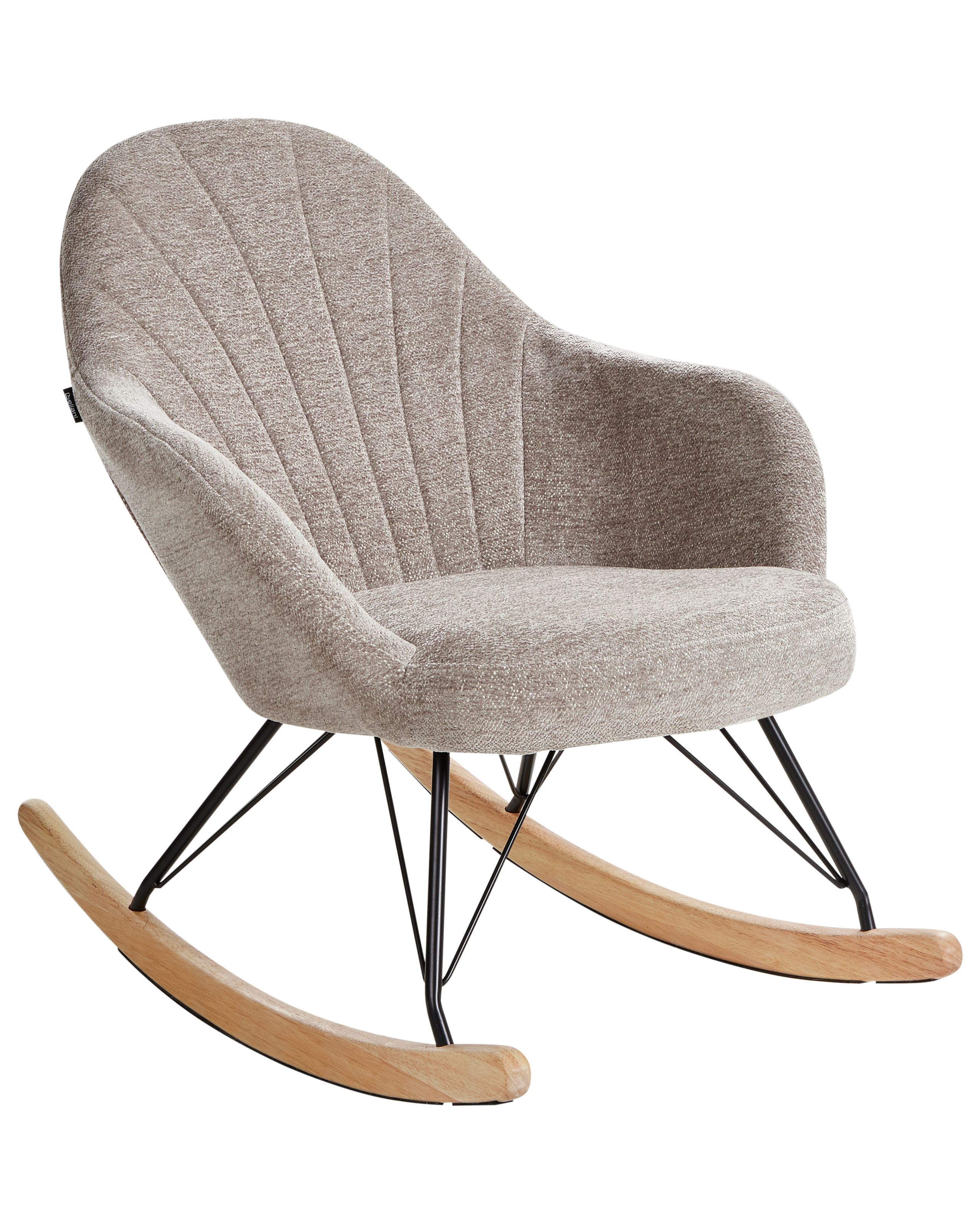 AKSLE Rocking Chair Fabric Taupe - Gemini Interiors