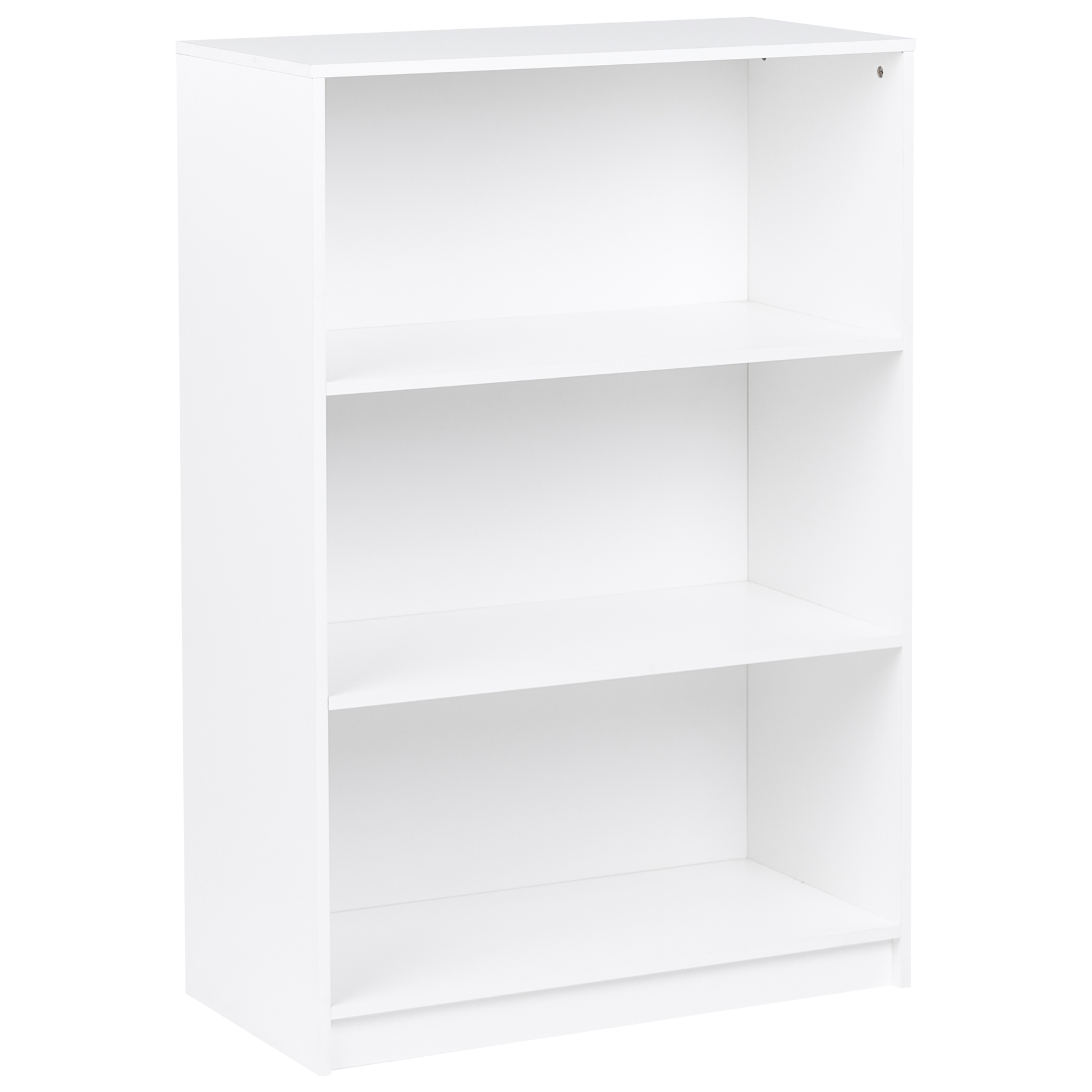 ZNHEA 3 Tier Bookcase 117cm - White - Gemini Interiors