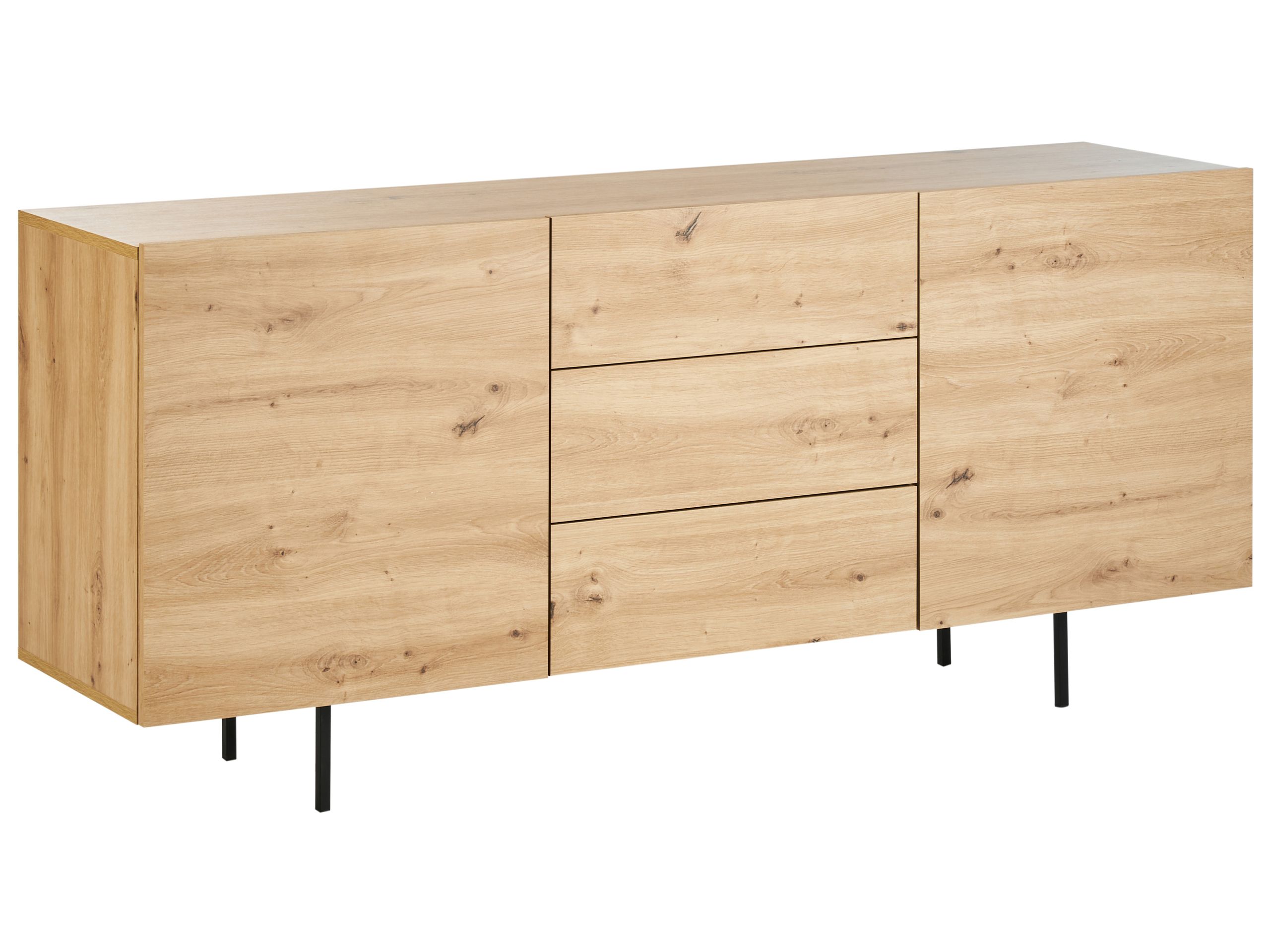 2 Door Sideboard Light Wood KENORA - Gemini Interiors