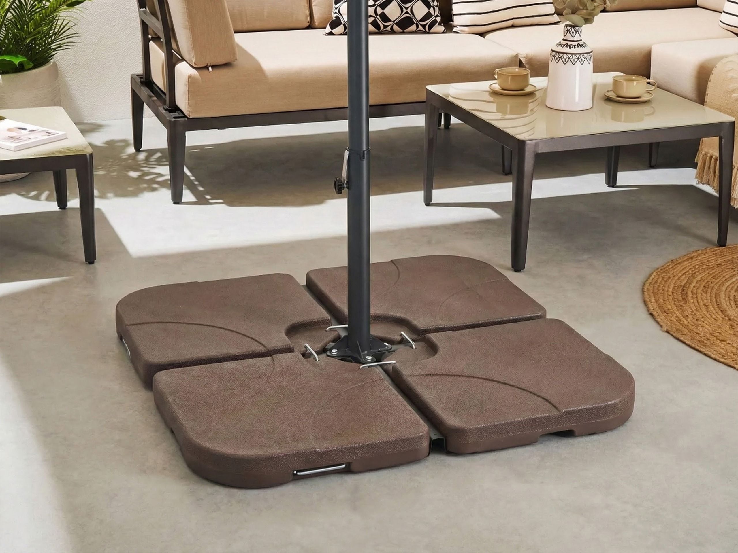 MAHIVO Parasol Base Square - Taupe - Gemini Interiors