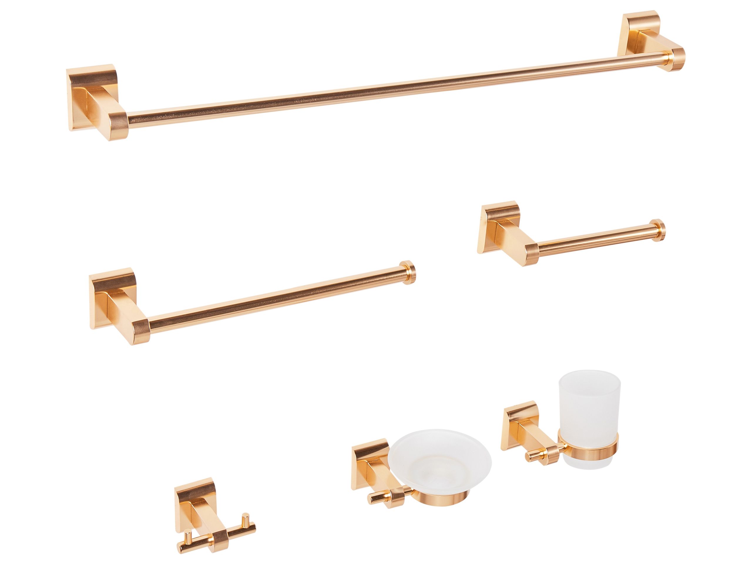 WIRRALDEN 6-Piece Bathroom Hardware Set - Gold - Gemini Interiors