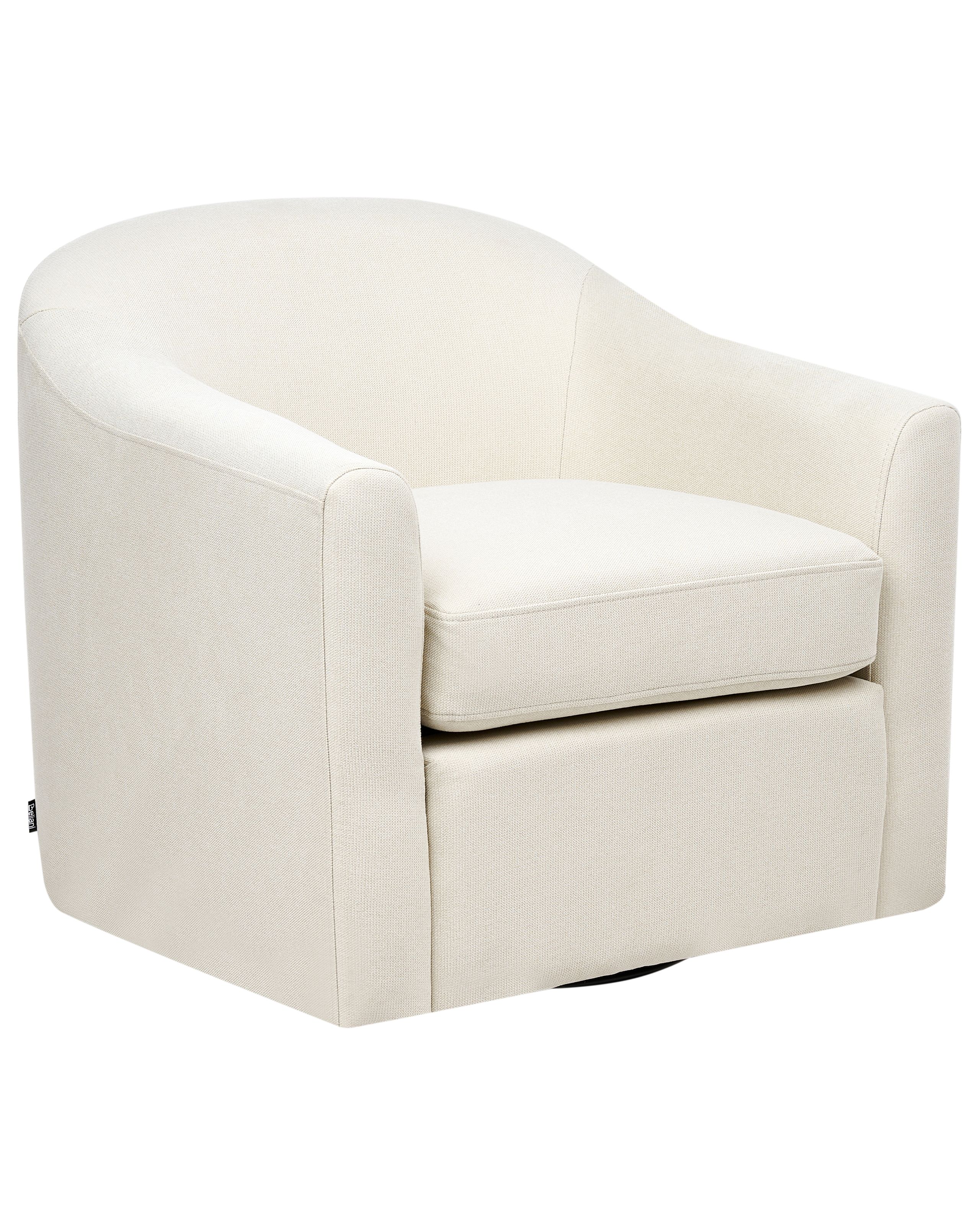Swivel Armchair MAGNOR Fabric Light Beige - Gemini Interiors