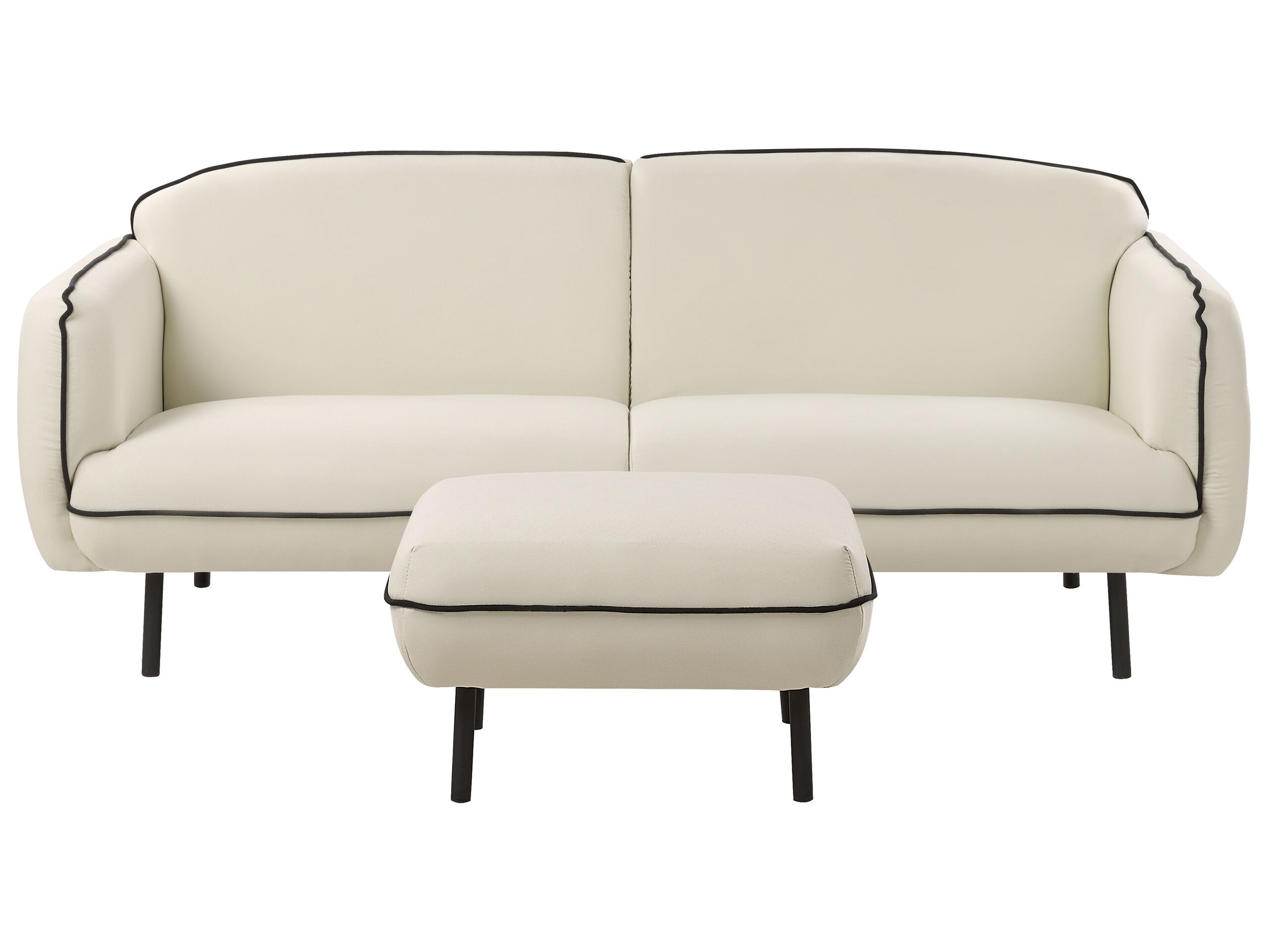 Fabric Sofa with Ottoman Light Beige TONSBERG - Gemini Interiors