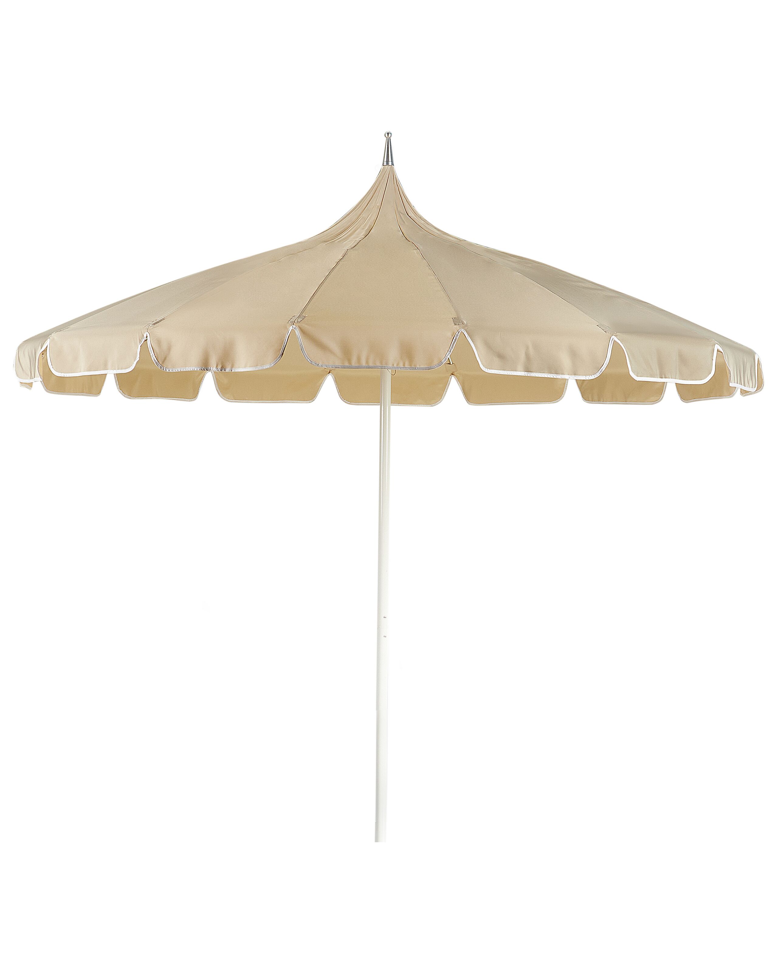 Garden Market Parasol Diameter 2.45 m Beige MINOA - Gemini Interiors