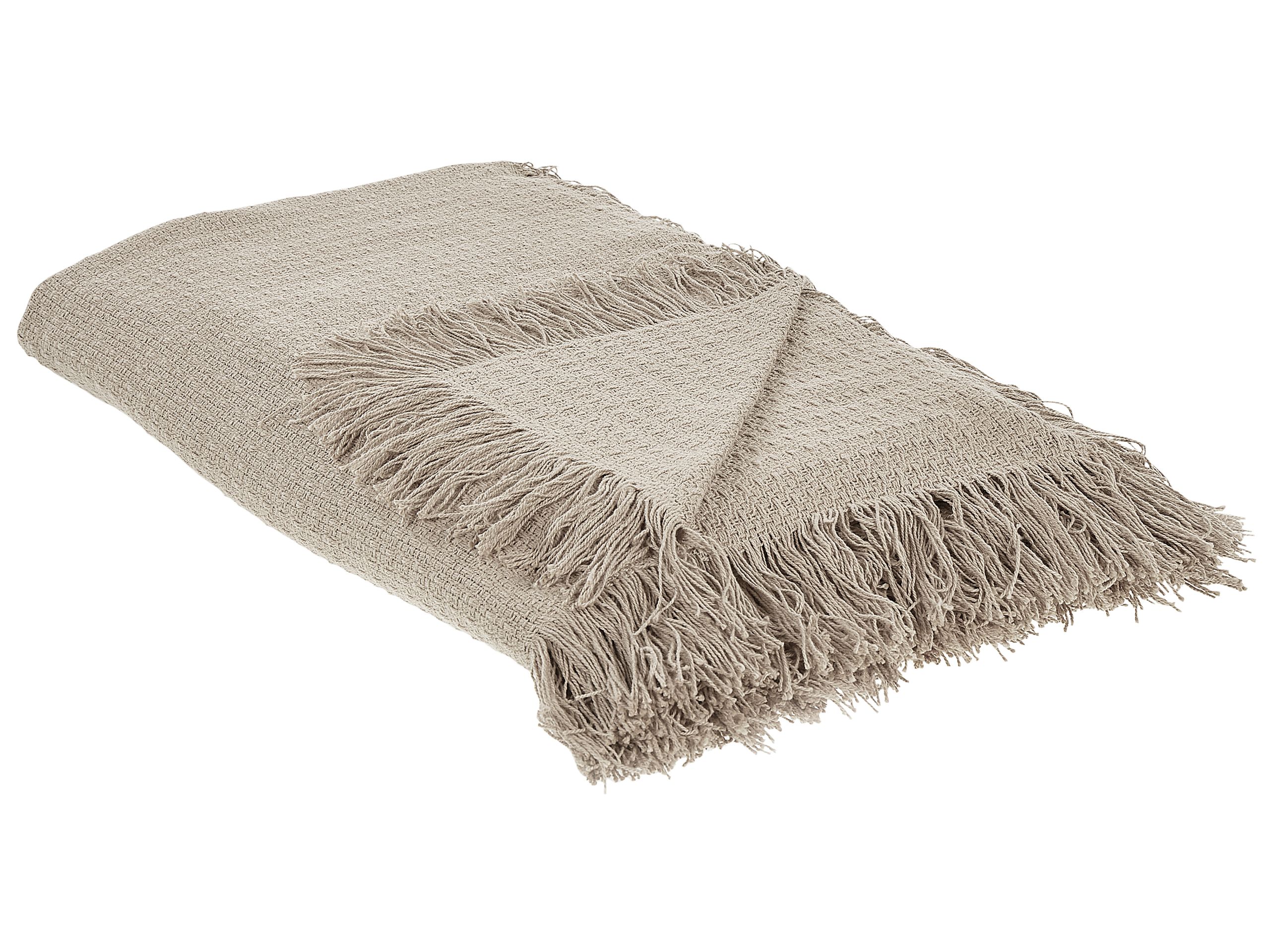 Bedspread YERBENT Cotton 200 x 220 cm Taupe - Gemini Interiors