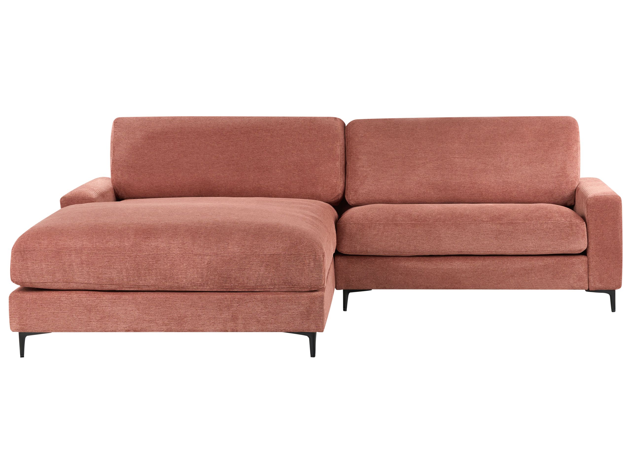 Right Hand Fabric Corner Sofa Red MALOY - Gemini Interiors