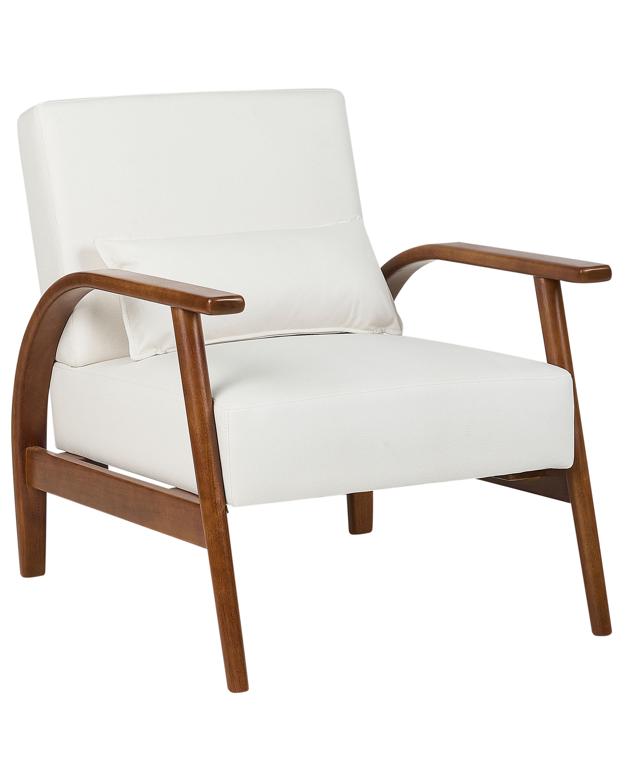Armchair SKARA Faux Leather Off-White - Gemini Interiors