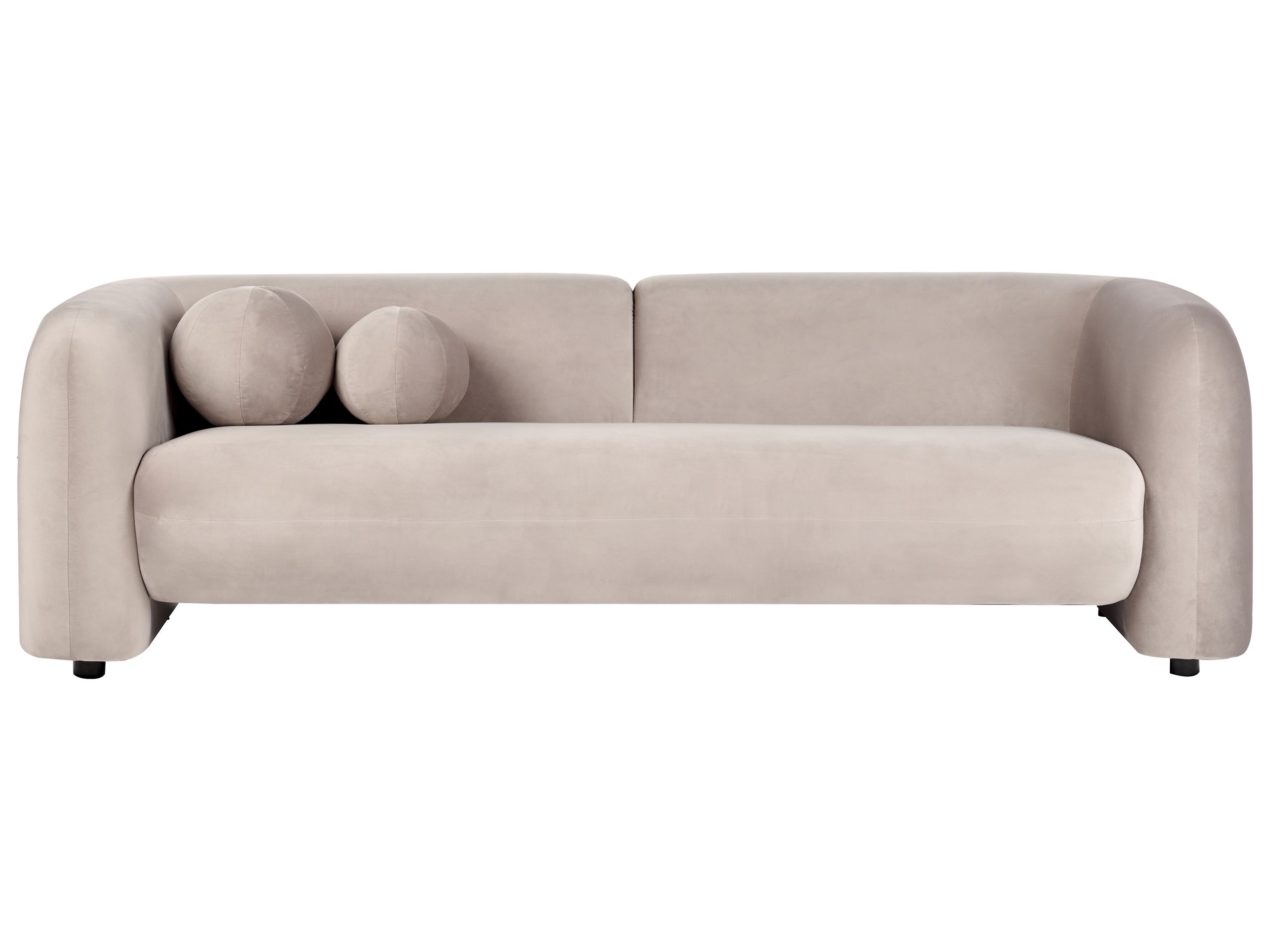 3 Seater Velvet Sofa Taupe LEIREN - Gemini Interiors
