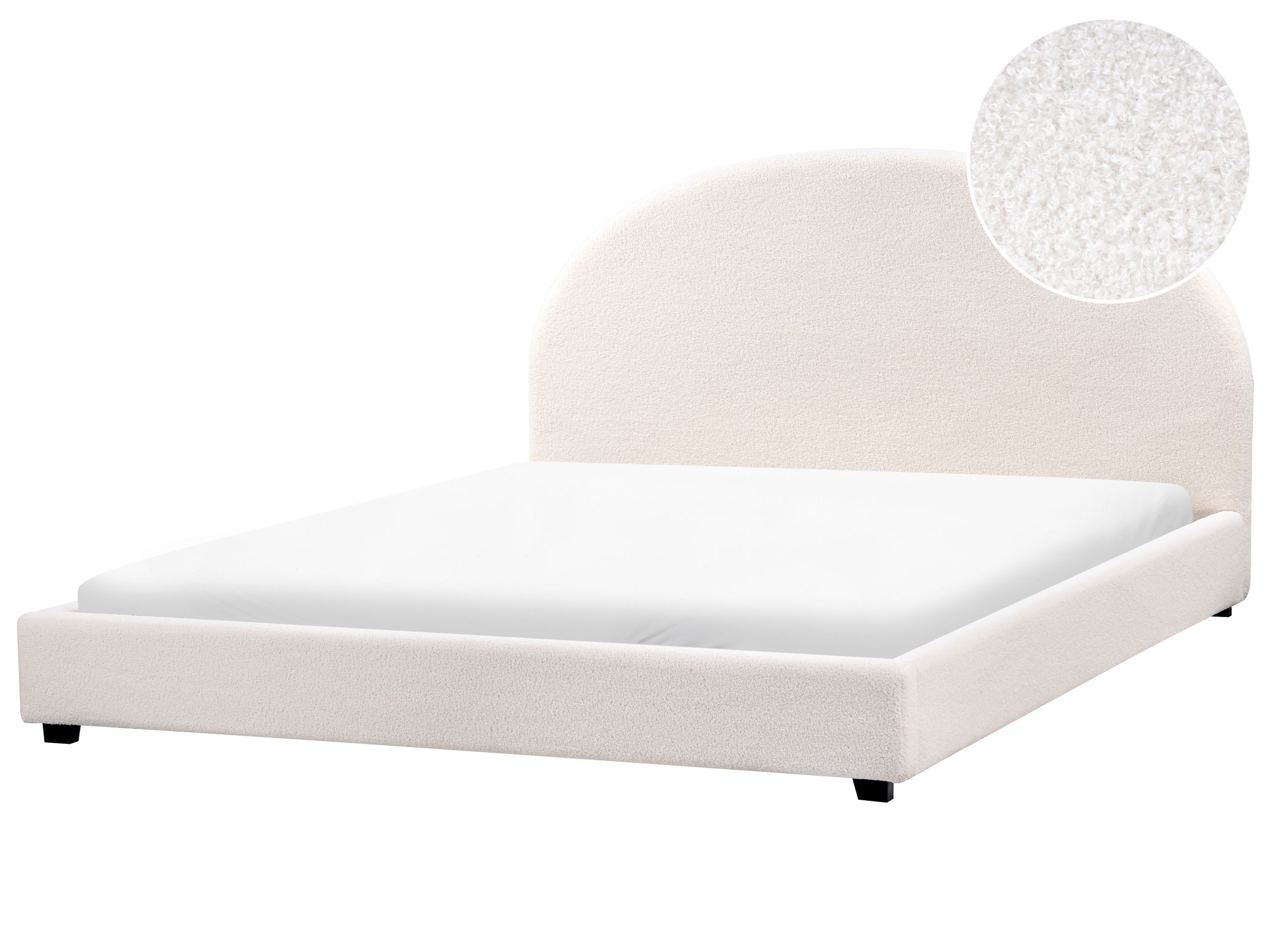 EAUCLUSV Waterbed Boucle 180 x 200 cm (EU Super King) Off-White - Gemini Interiors