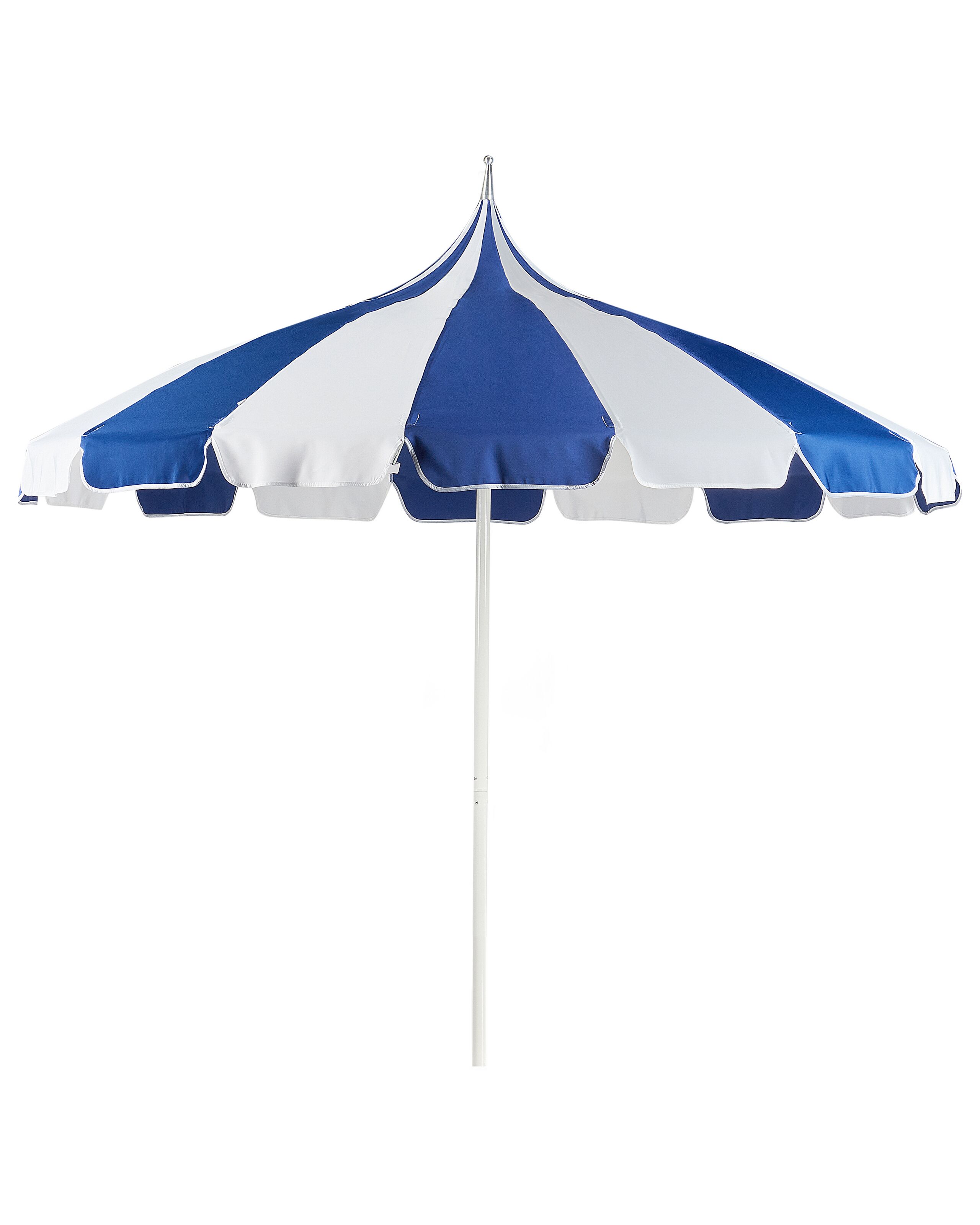 Garden Market Parasol Diameter 2.45 m Blue and White MINOA - Gemini Interiors