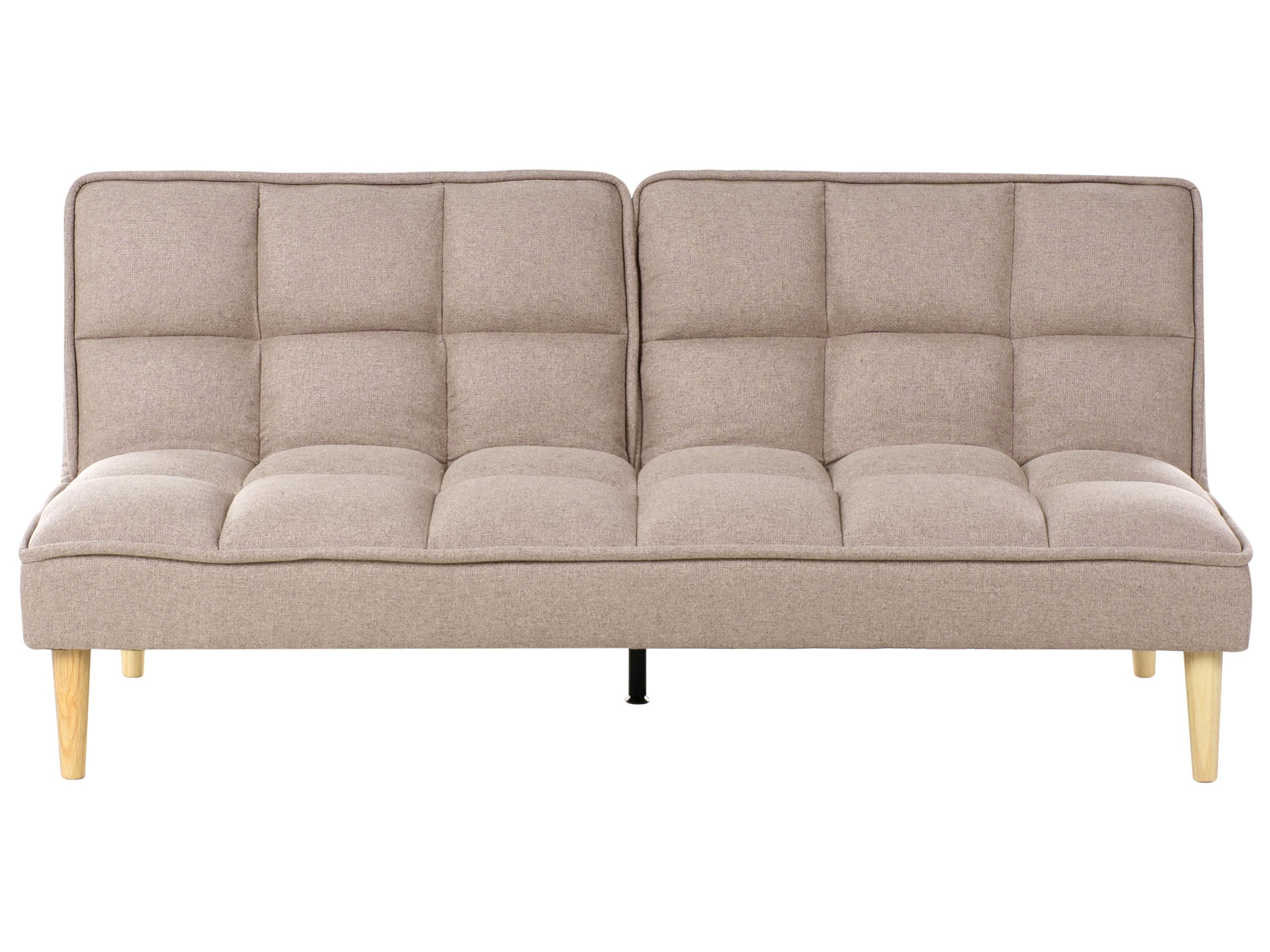 3 Seater Sofabed - SUJLAN Fabric Light Brown - Gemini Interiors