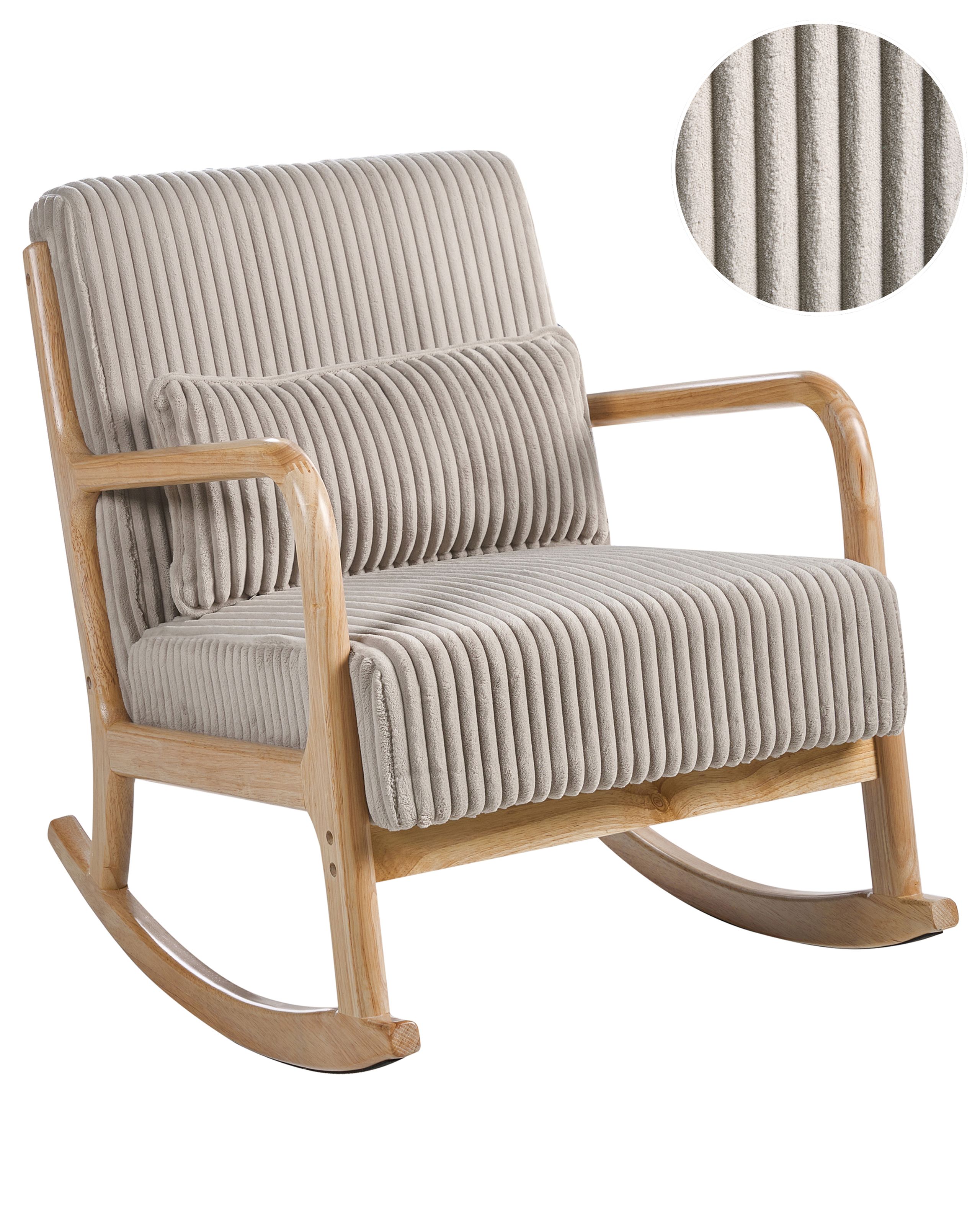 GREYCOMBE Fabric Rocking Chair - Beige - Gemini Interiors