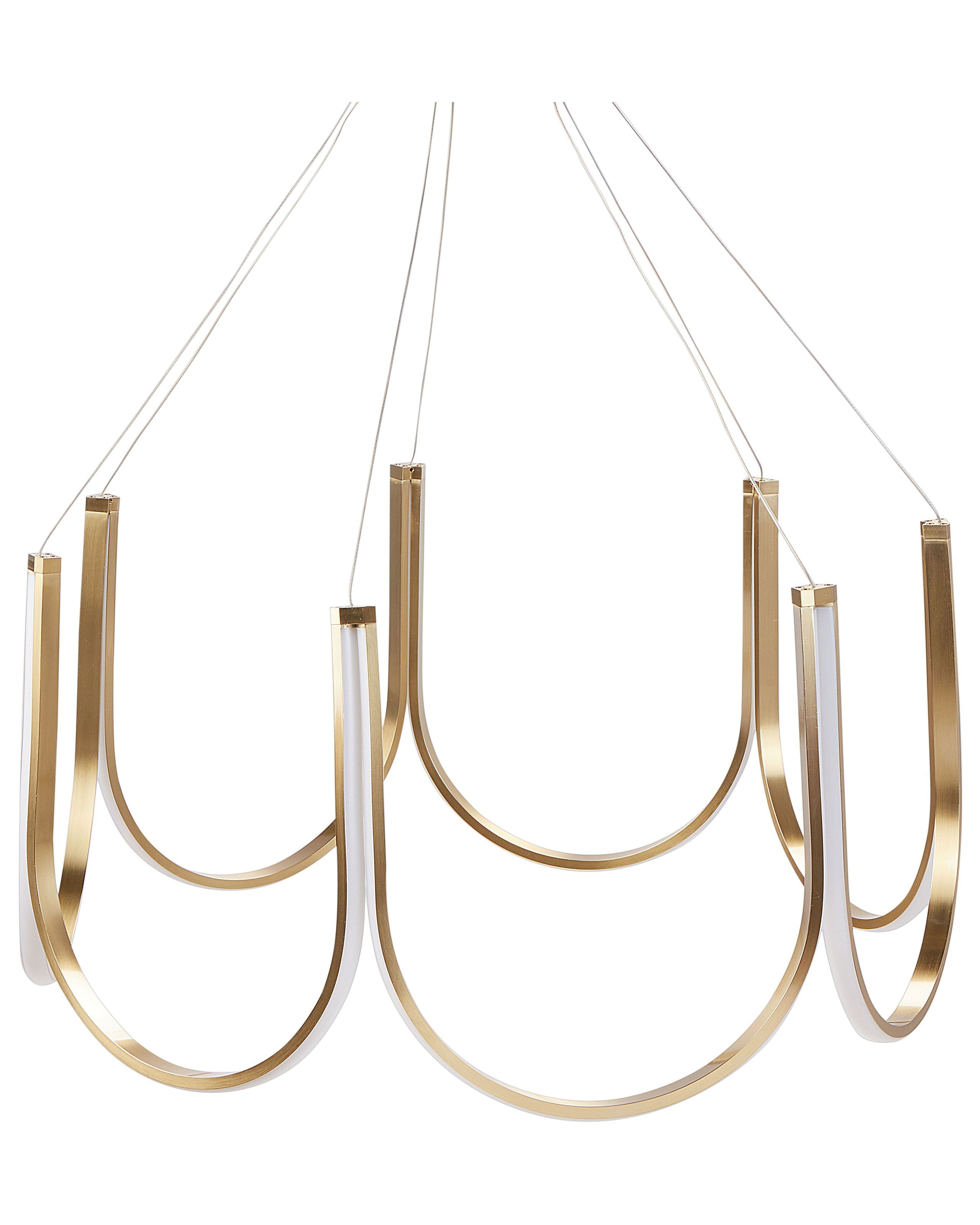 LED Chandelier PERQUENO Metal Gold - Gemini Interiors