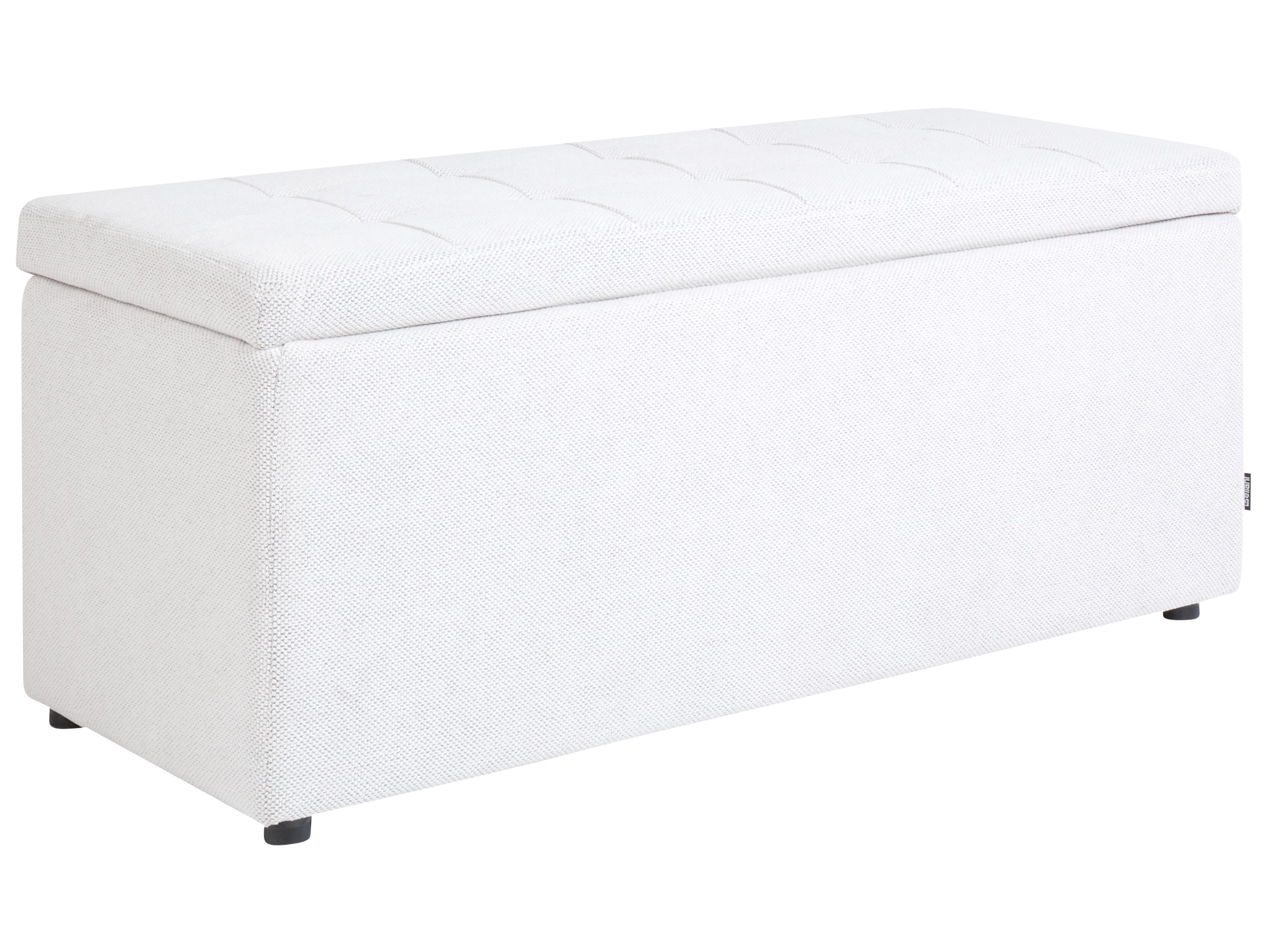 Storage Ottoman OREM Fabric Off-White - Gemini Interiors