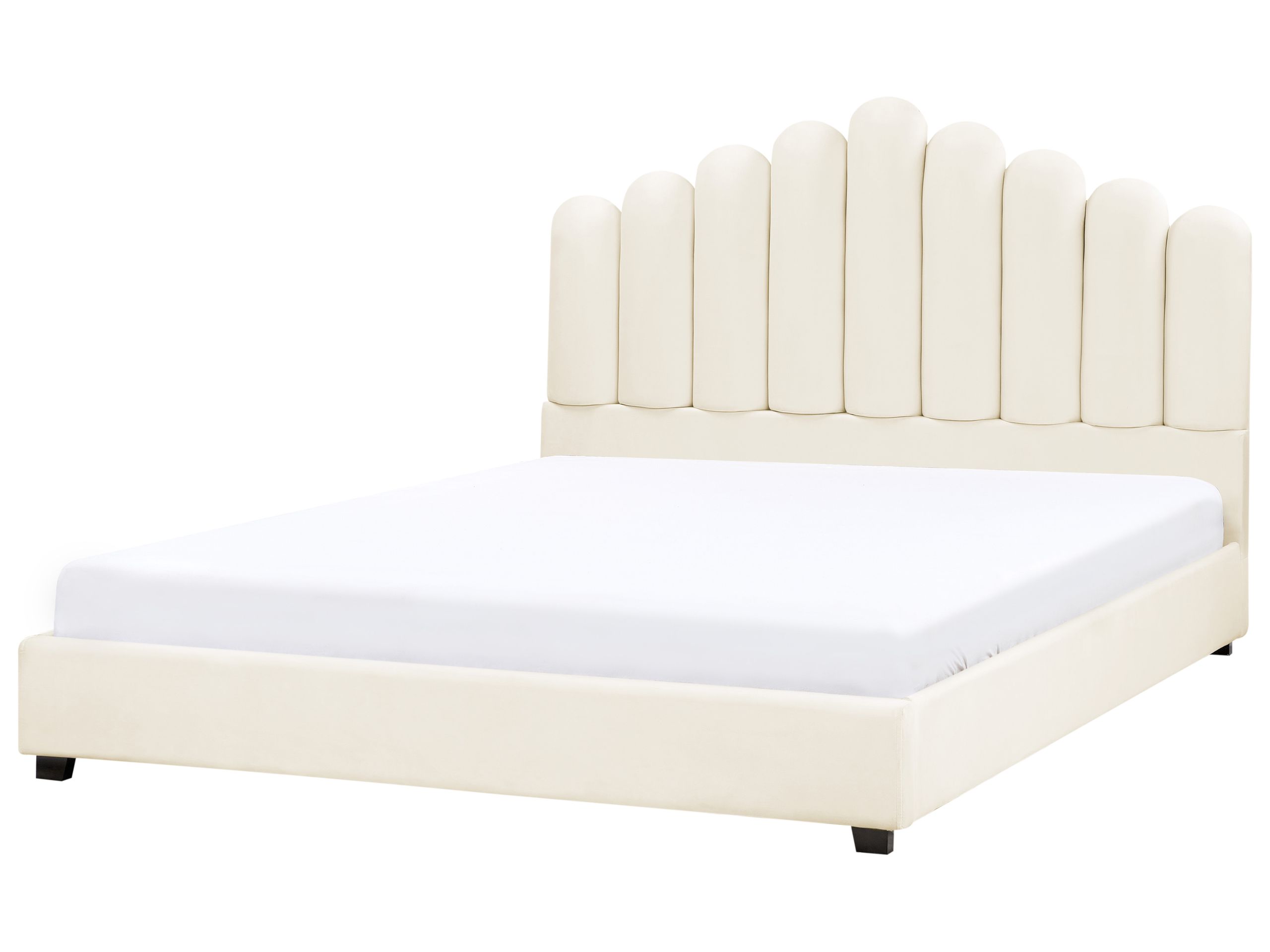 CINVENNES Waterbed Velvet 180 x 200 cm (EU Super King) Off-White - Gemini Interiors