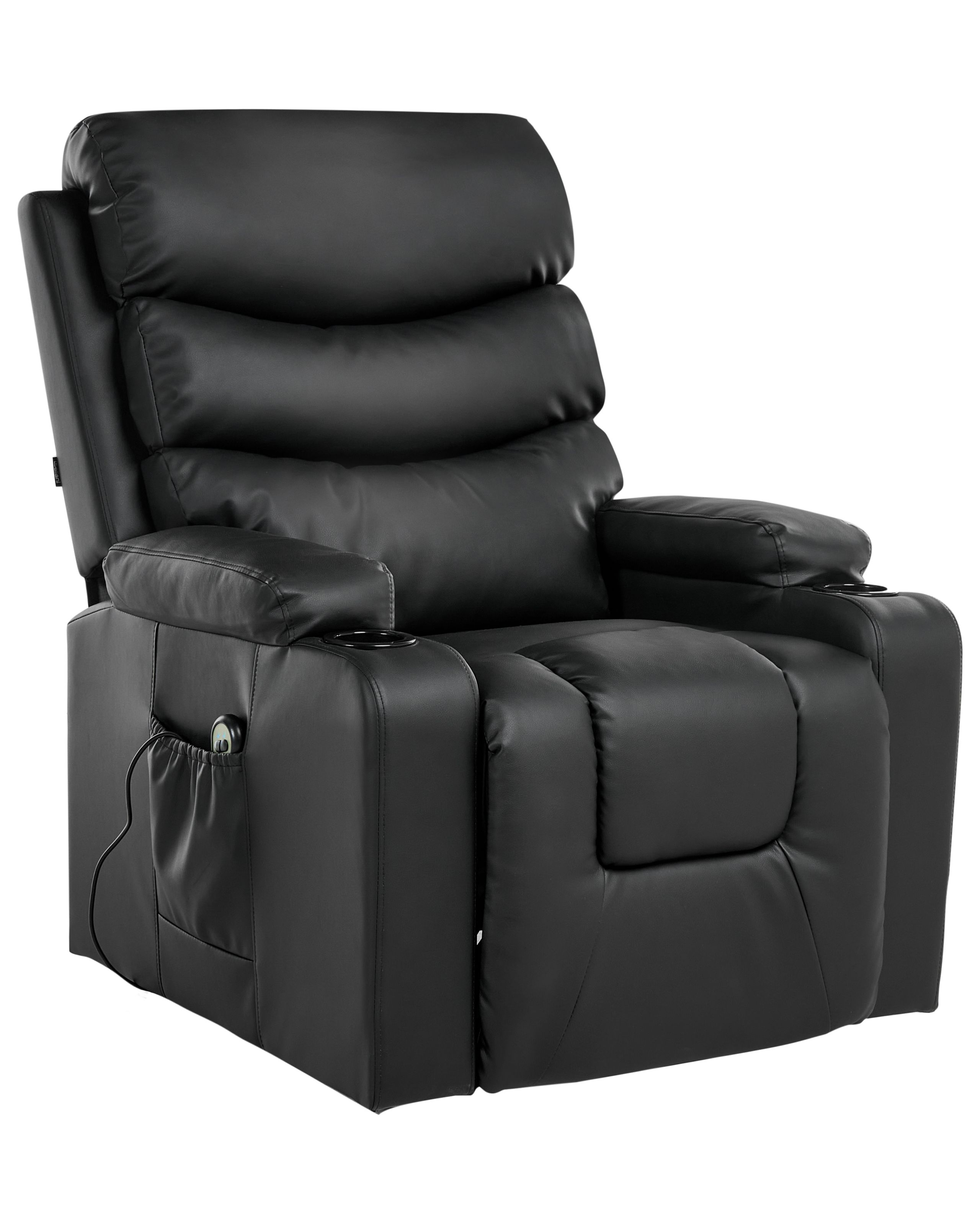 ORSTONMERE Faux Leather Electric Recliner Chair - Black - Gemini Interiors