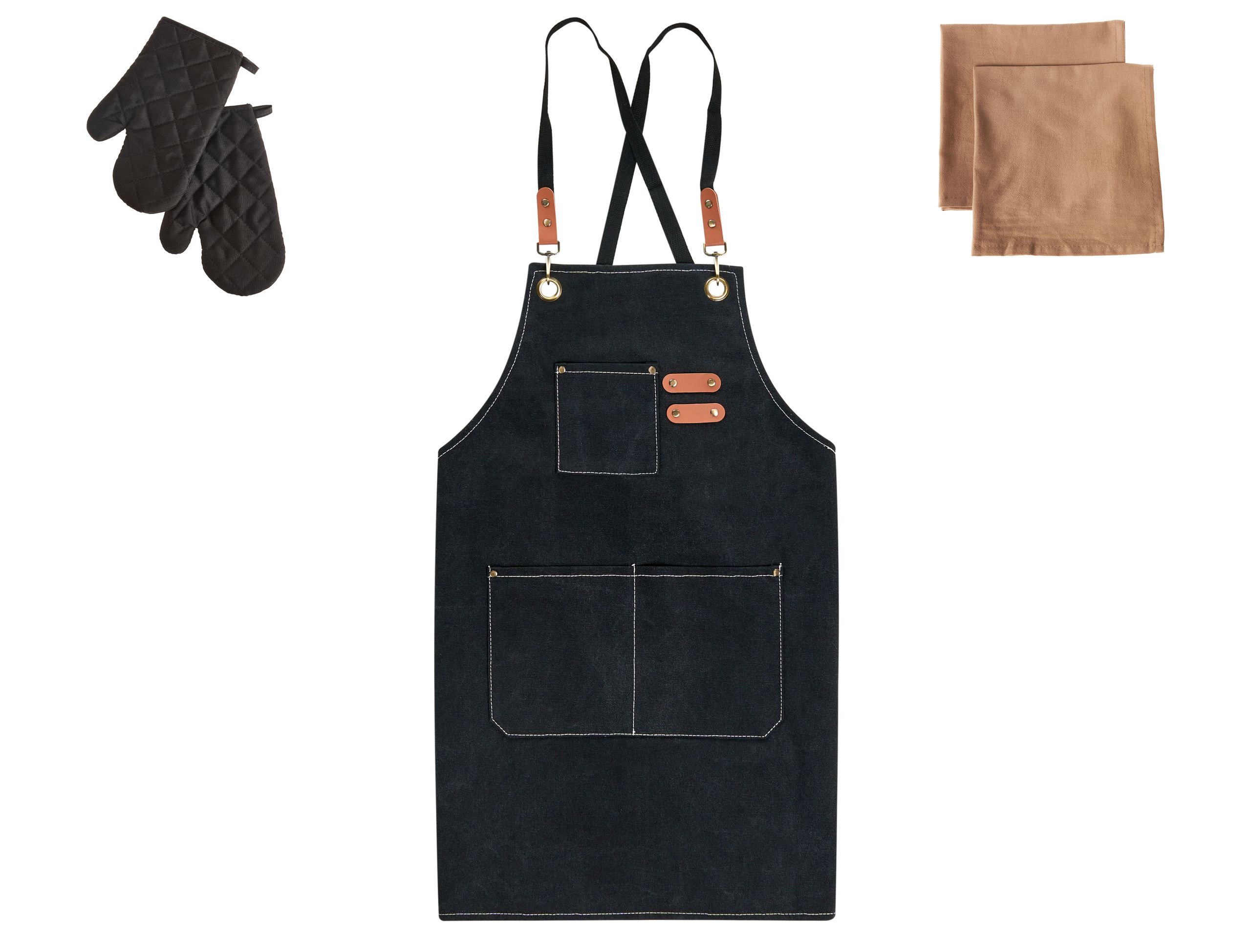 LONGTHORPE Kitchen Textiles Set - Black - Gemini Interiors