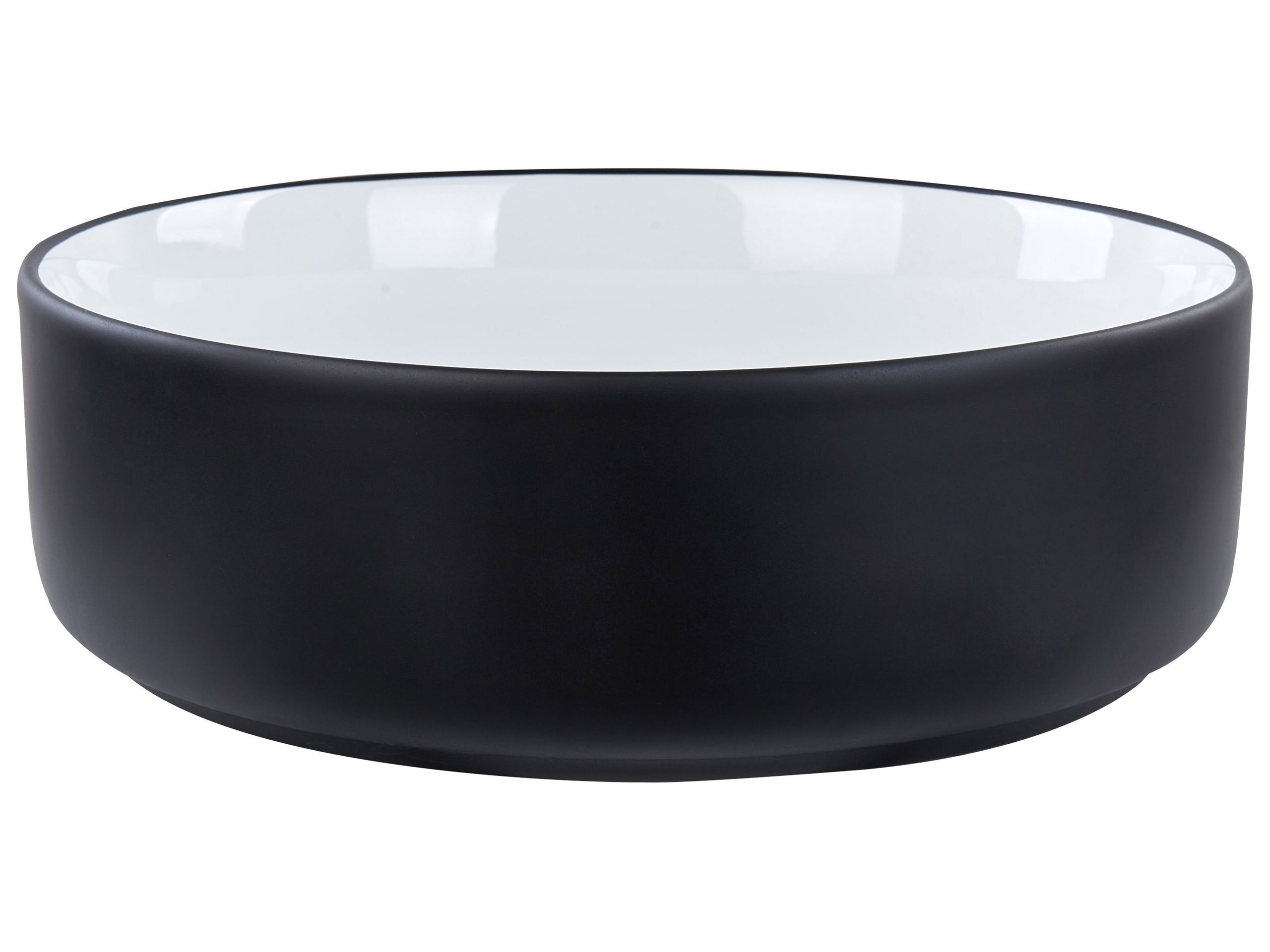Ceramic Countertop Basin Diameter 360 mm White and Black CALIG - Gemini Interiors