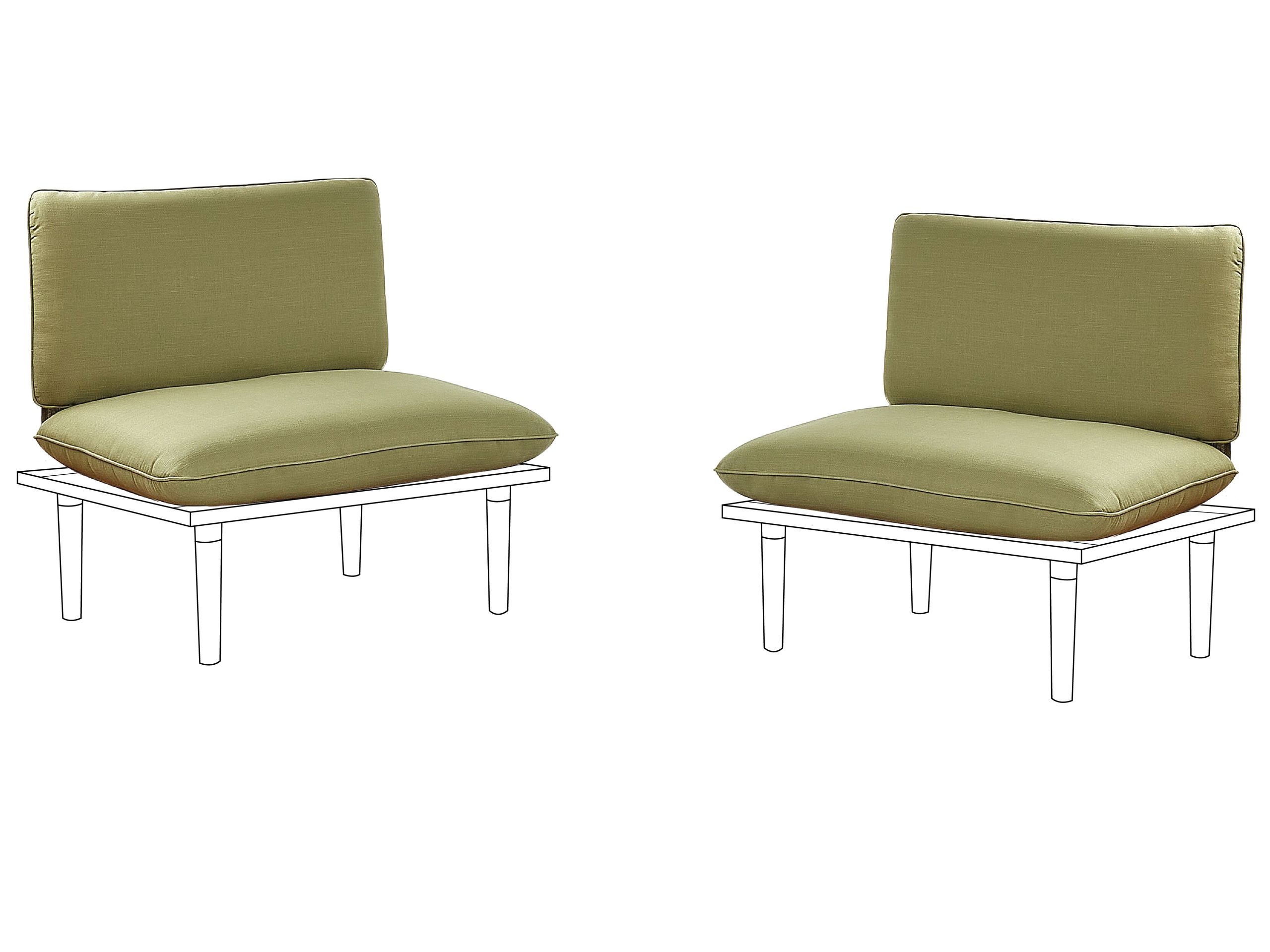 HURSTONLEIGH Outdoor Cushion Cover Set - Olive Green - Gemini Interiors