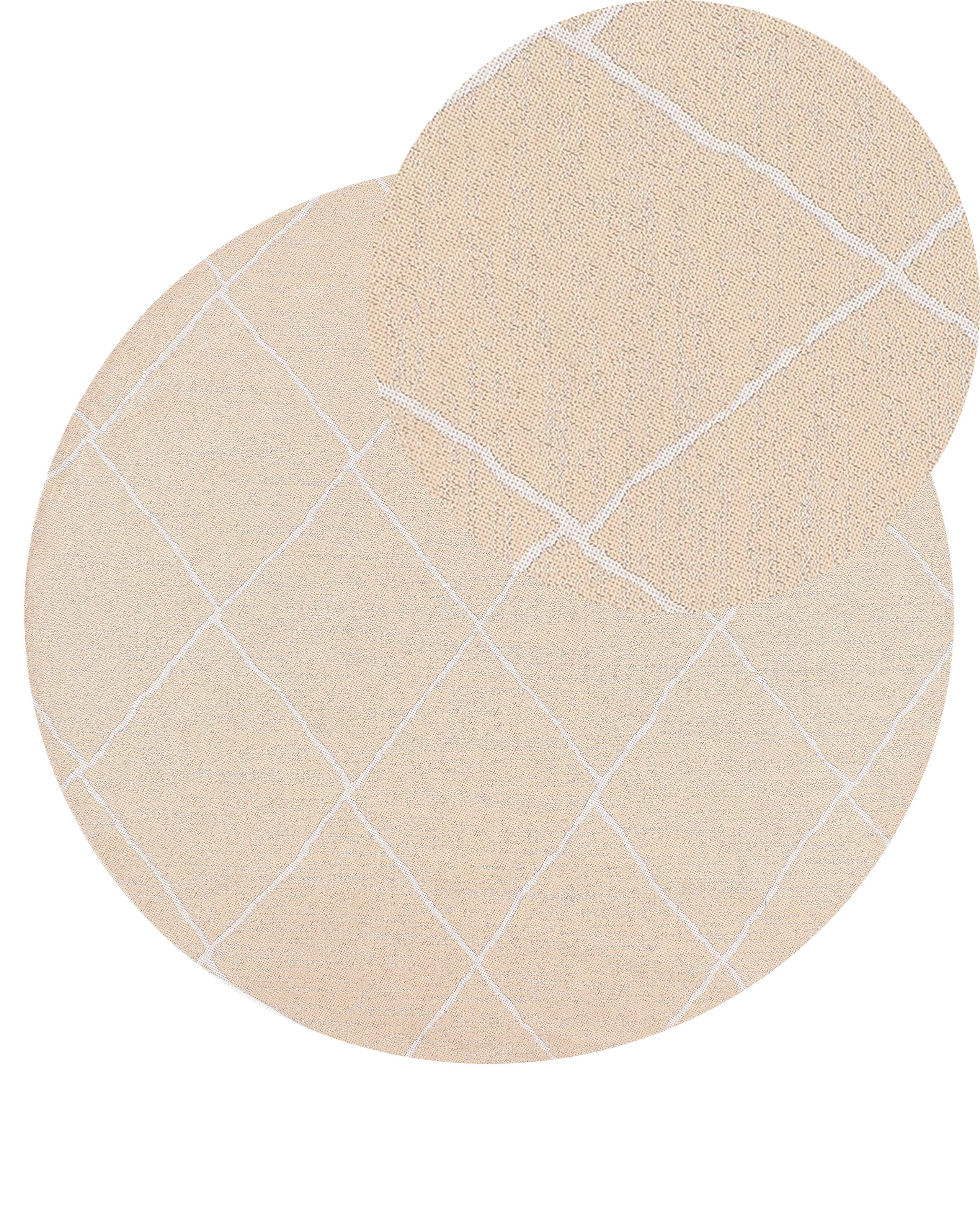 WIDDONWELL Outdoor Rug 120 cm - Beige - Gemini Interiors