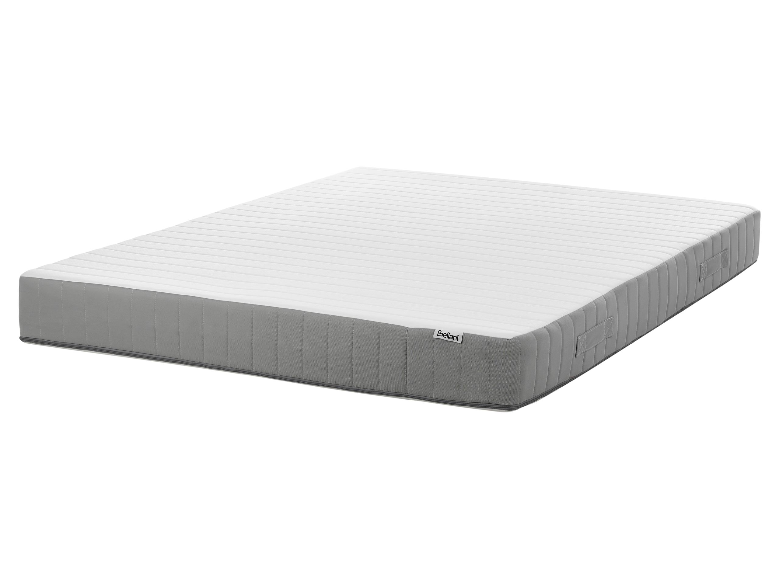 POUFFY Memory Foam Pocket Spring Mattress Firm 160 x 200cm EU Kingsize - White with Grey - Gemini Interiors