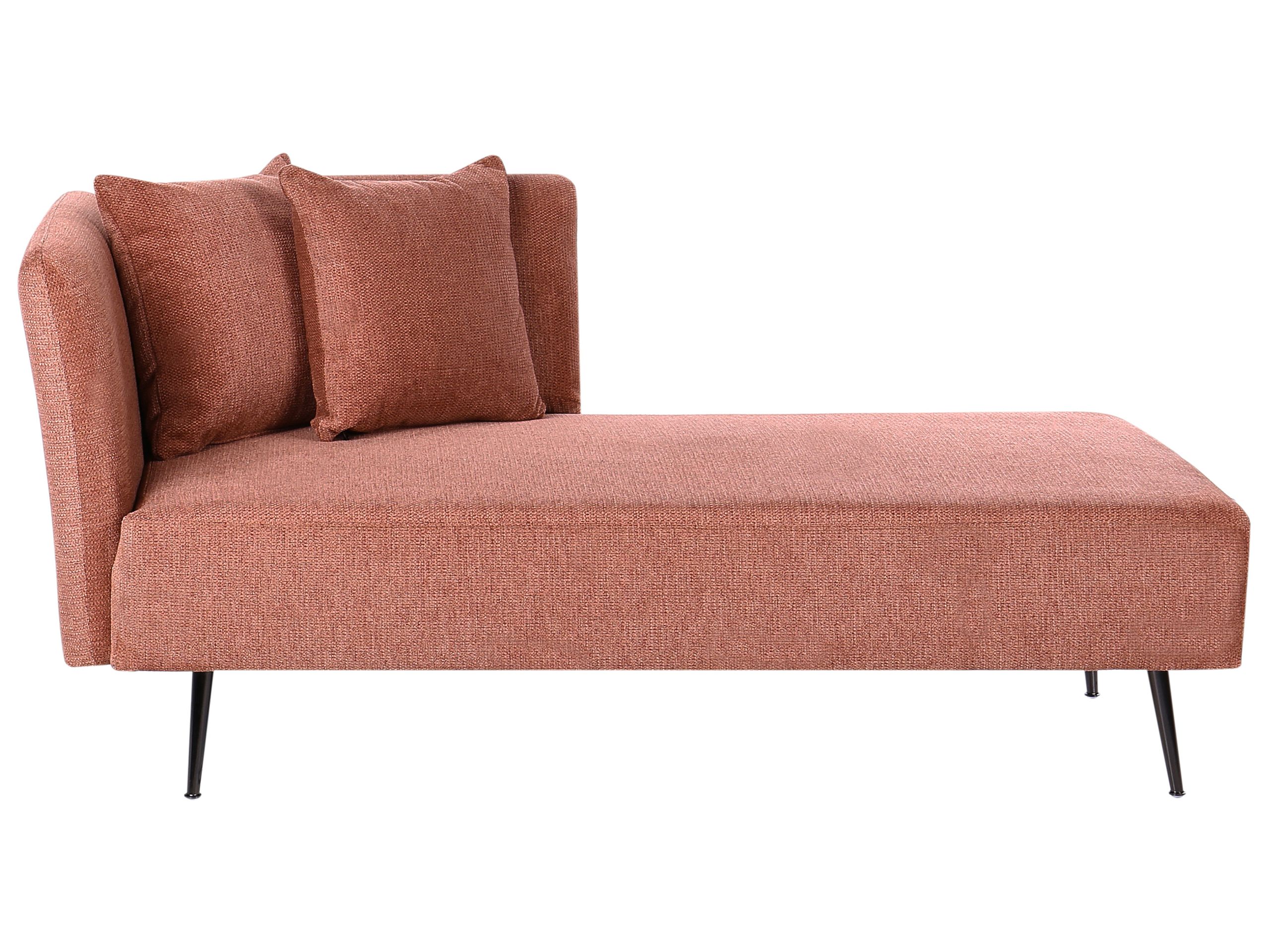 Left Hand Fabric Chaise Lounge Red RIOM - Gemini Interiors