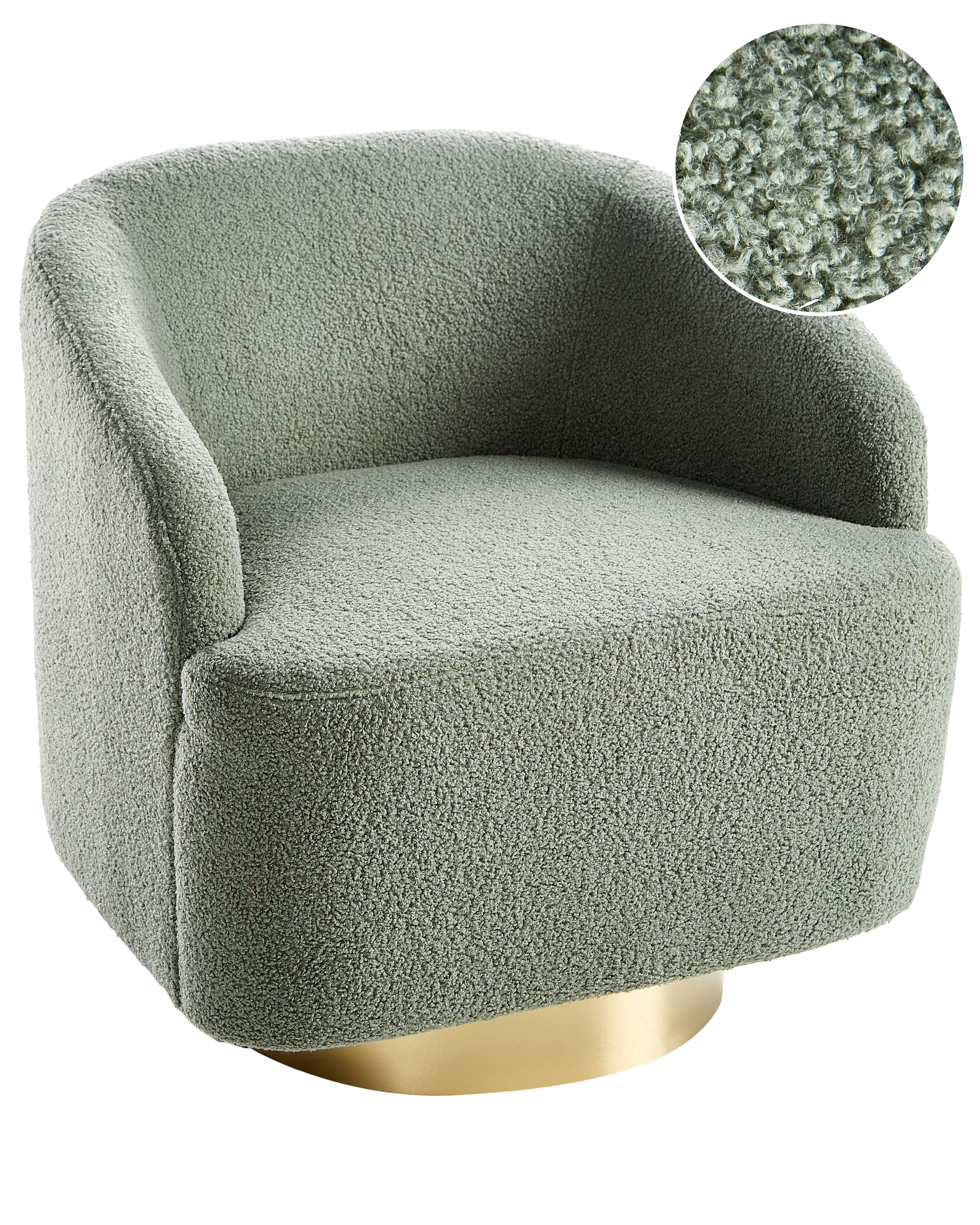 Armchair LAVIK Boucle Light Green - Gemini Interiors