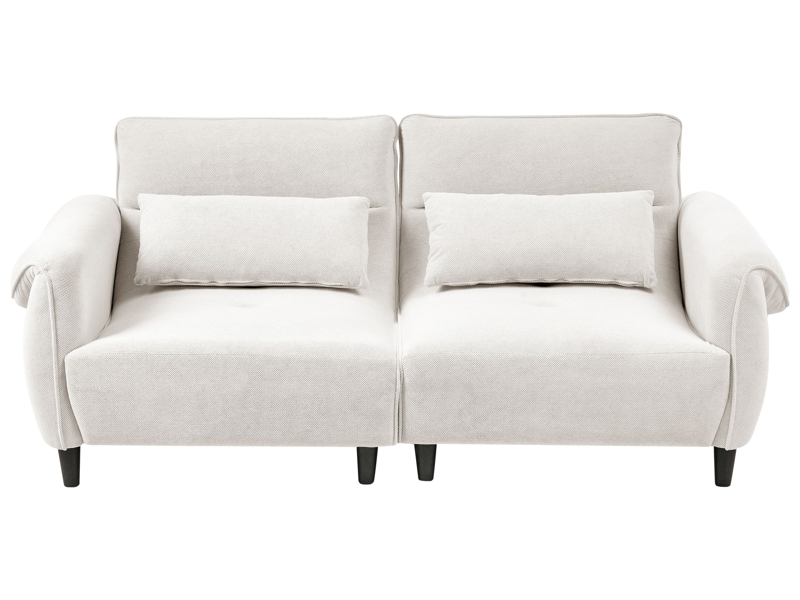YATELY Fabric 3 Seater Sofa - Off White - Gemini Interiors