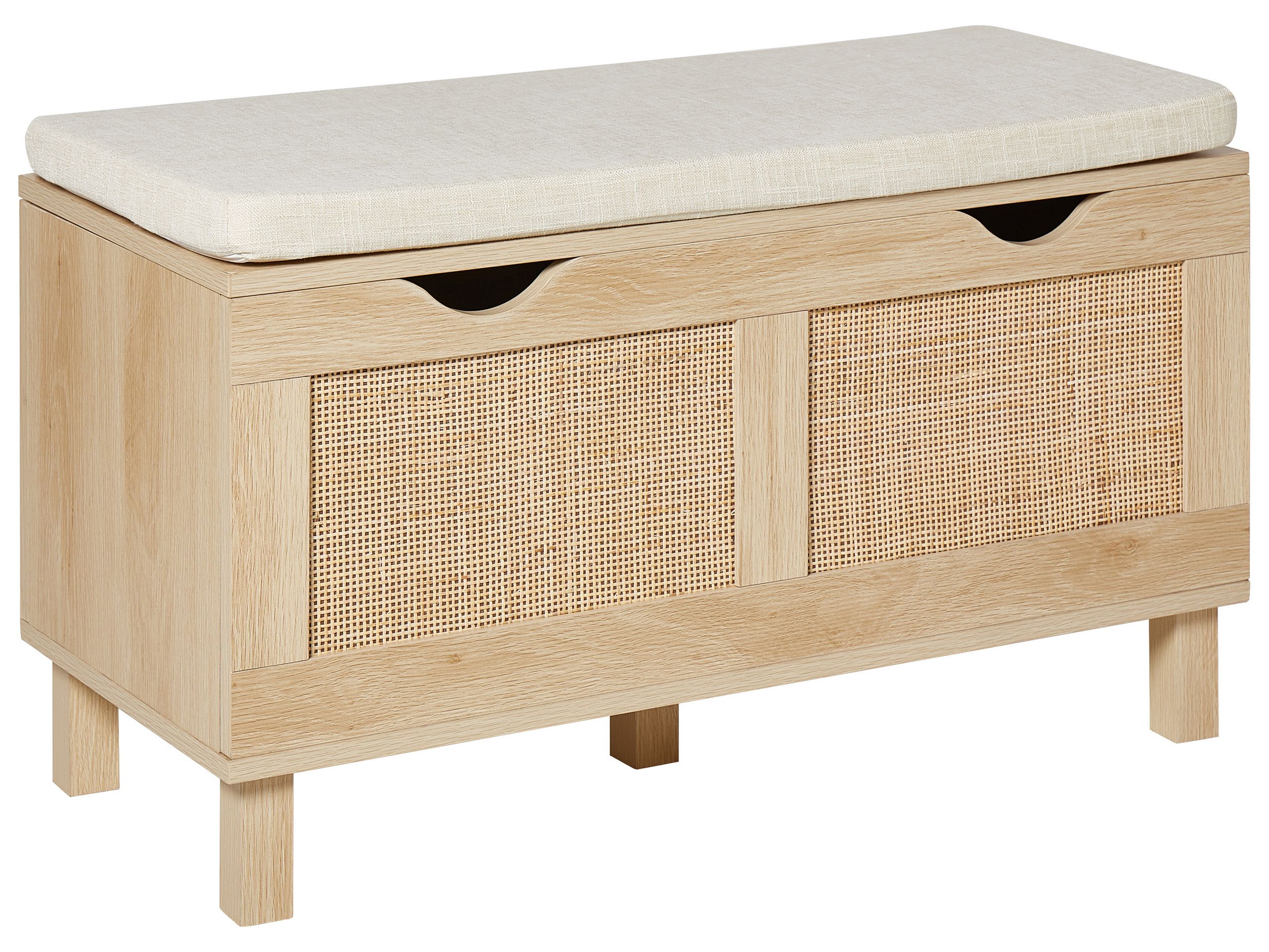 Storage Bench Light Wood WASHINGTON - Gemini Interiors