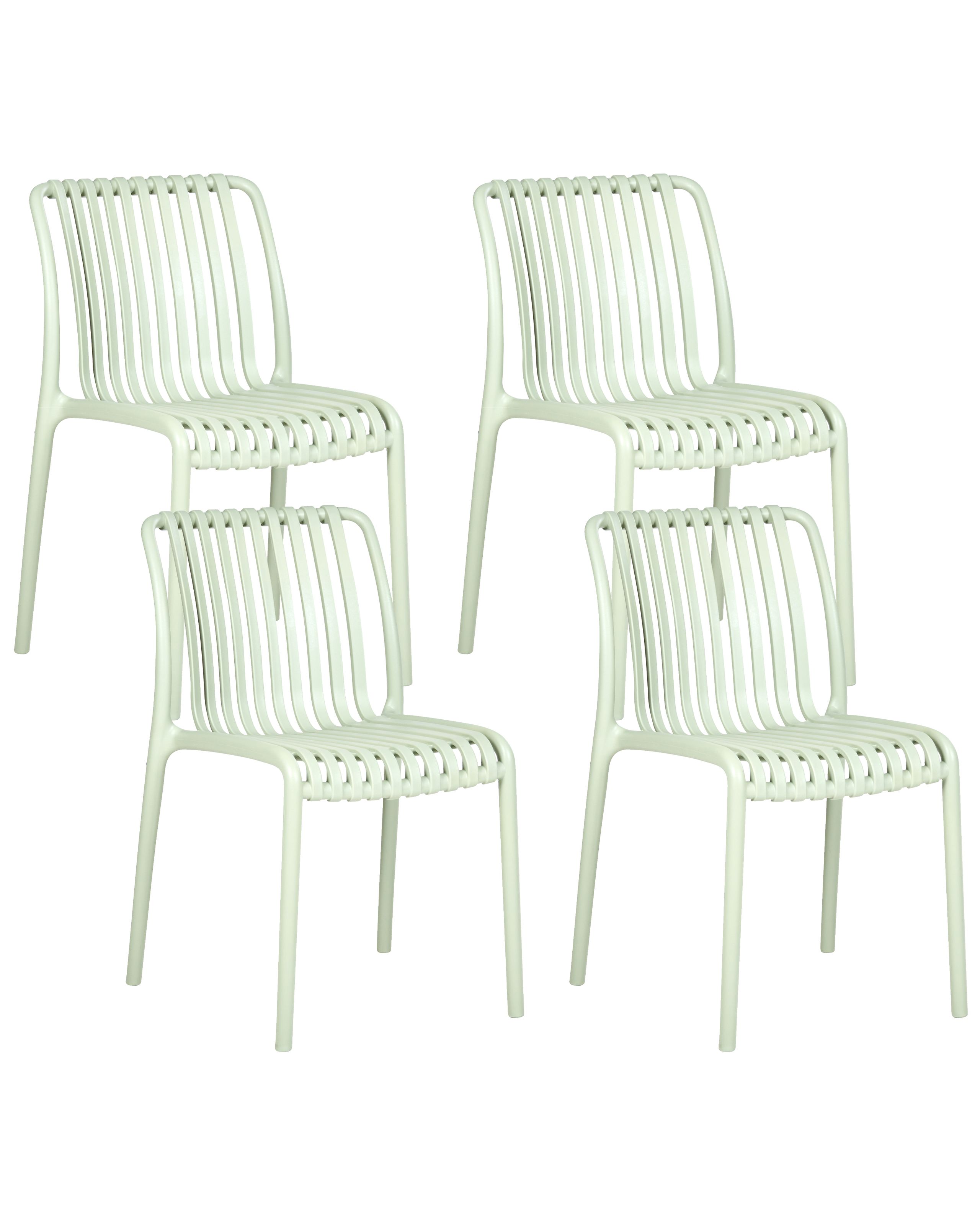 DORRINGWELL Set of 4 Garden Chairs - Green - Gemini Interiors