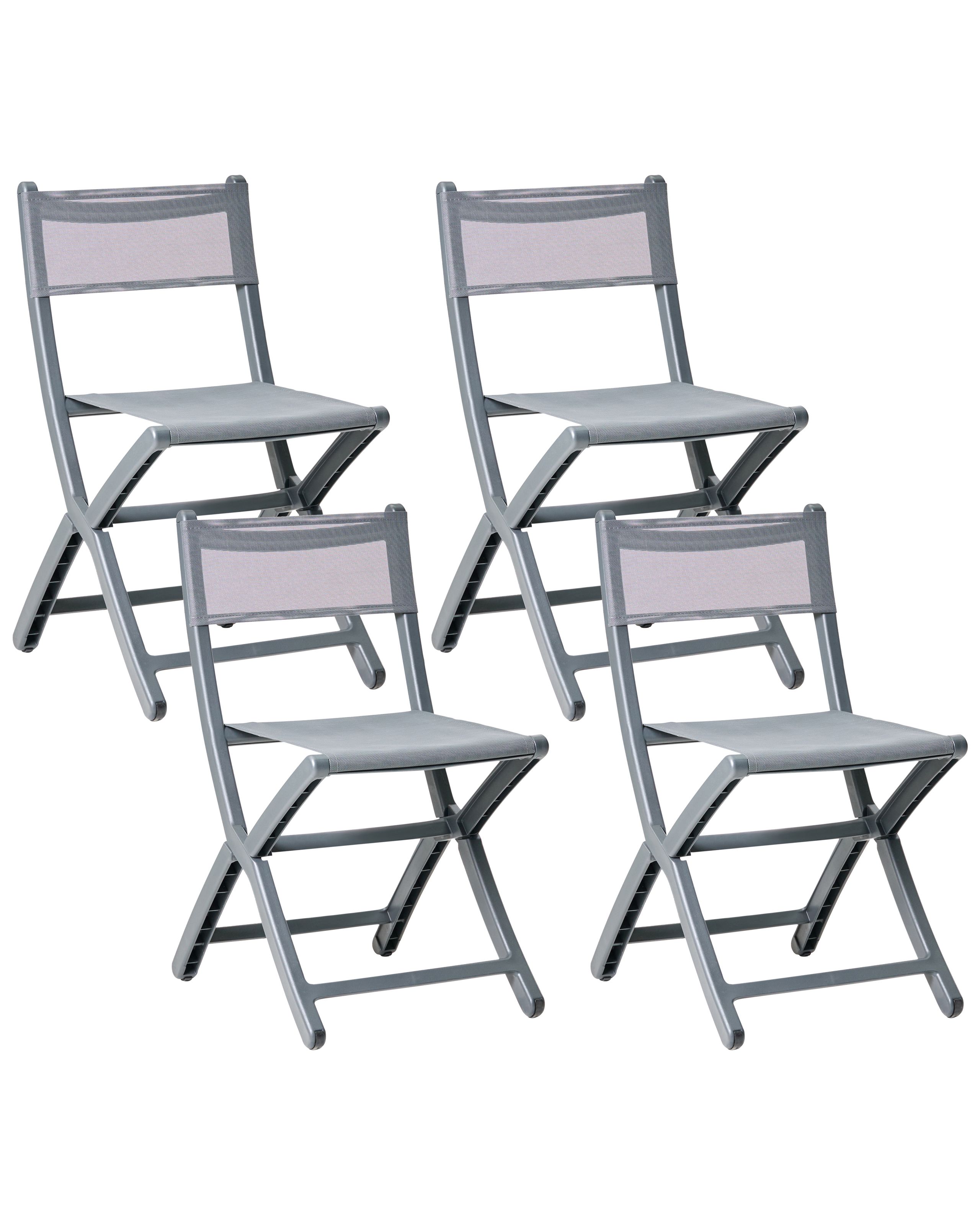 DOVENDEN Set of 4 Garden Chairs - Grey - Gemini Interiors