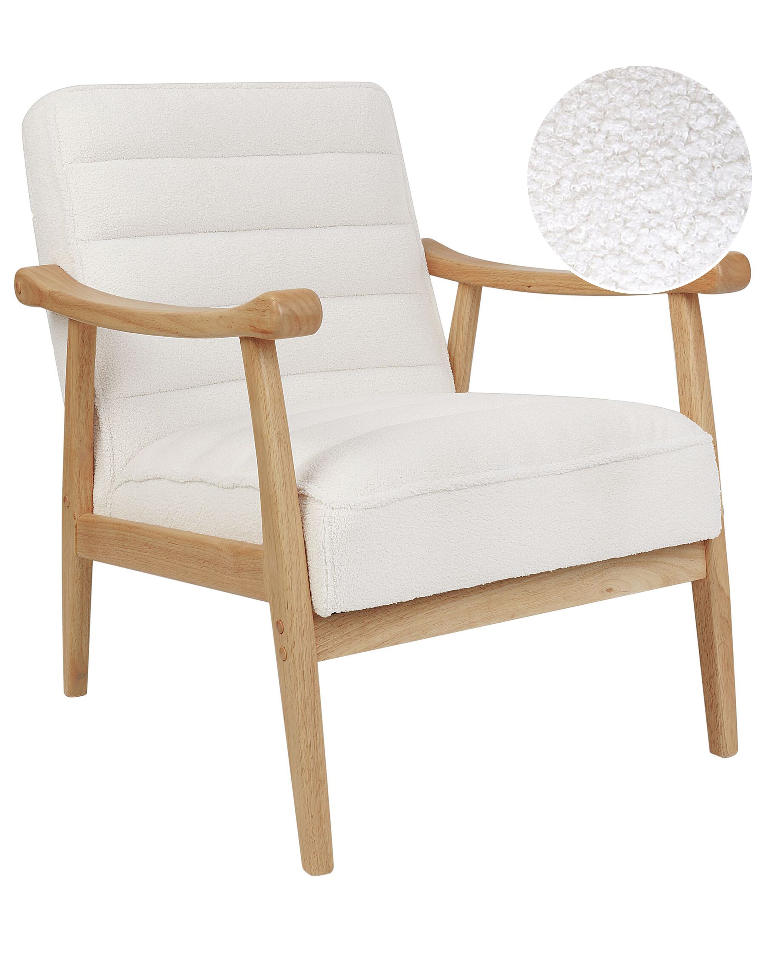 Armchair LEKNES Boucle Off-White - Gemini Interiors