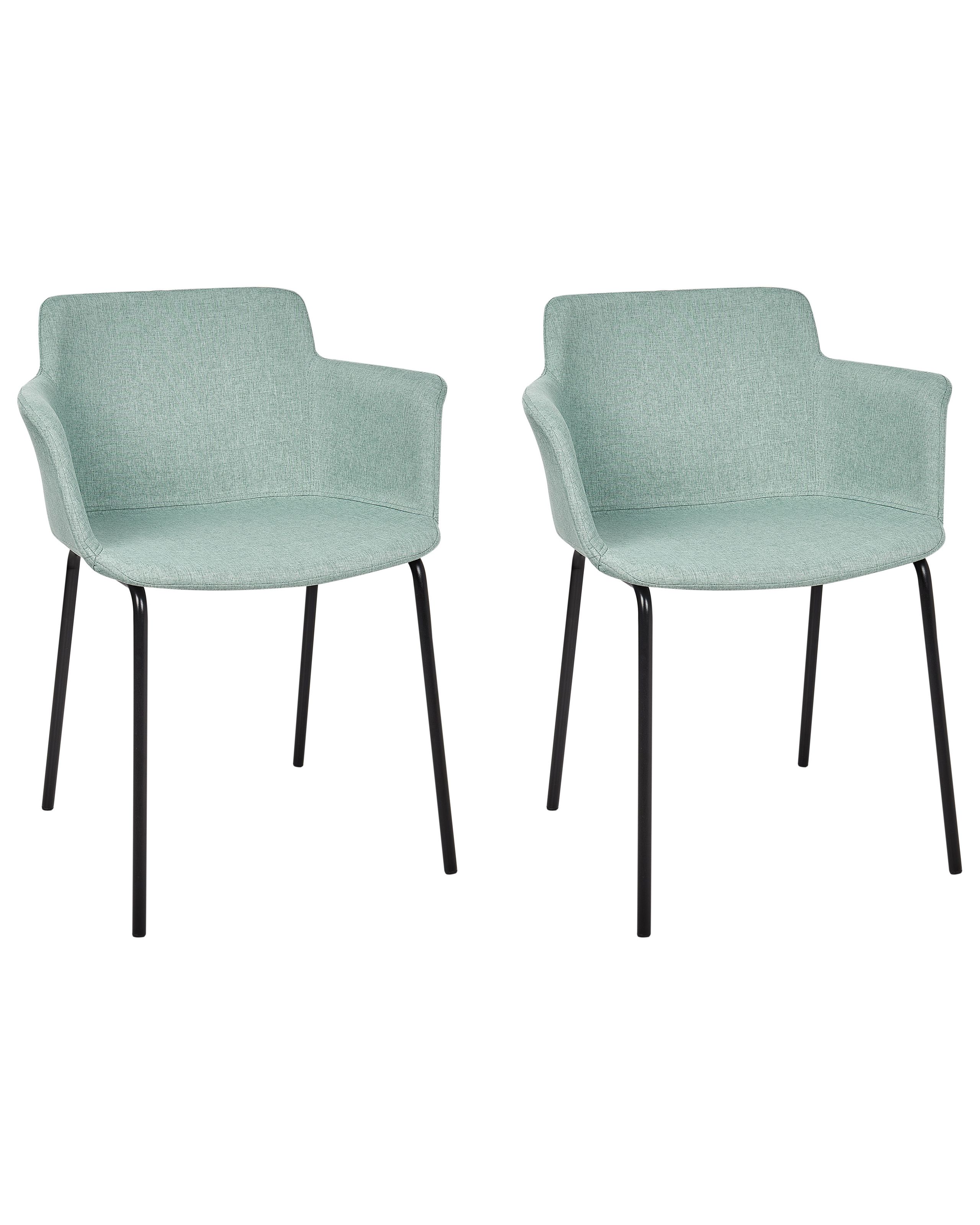 Set of 2 Dining Chairs BELFIELD Mint Green - Gemini Interiors