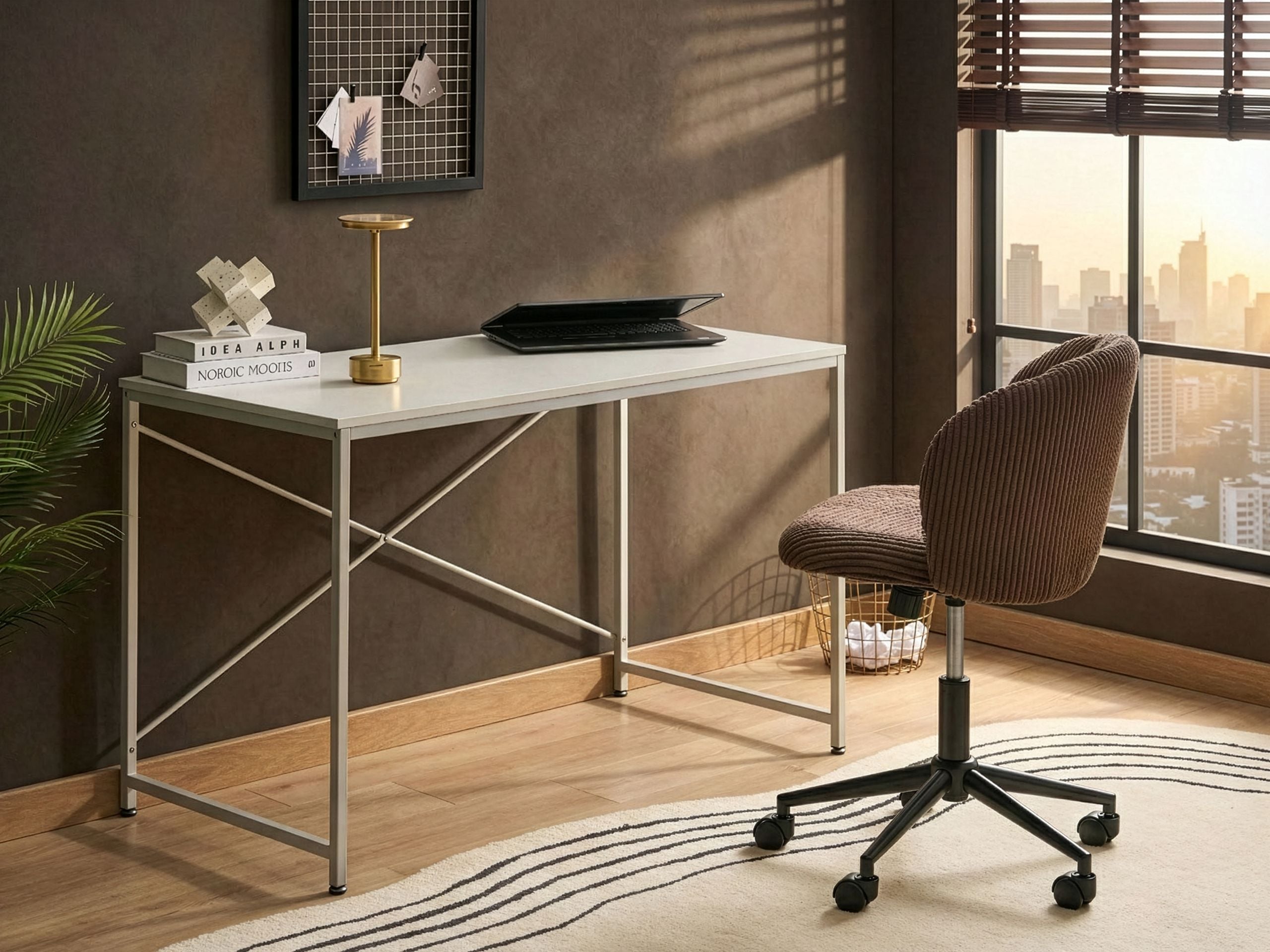 GASERO Home Office Desk - White - Gemini Interiors