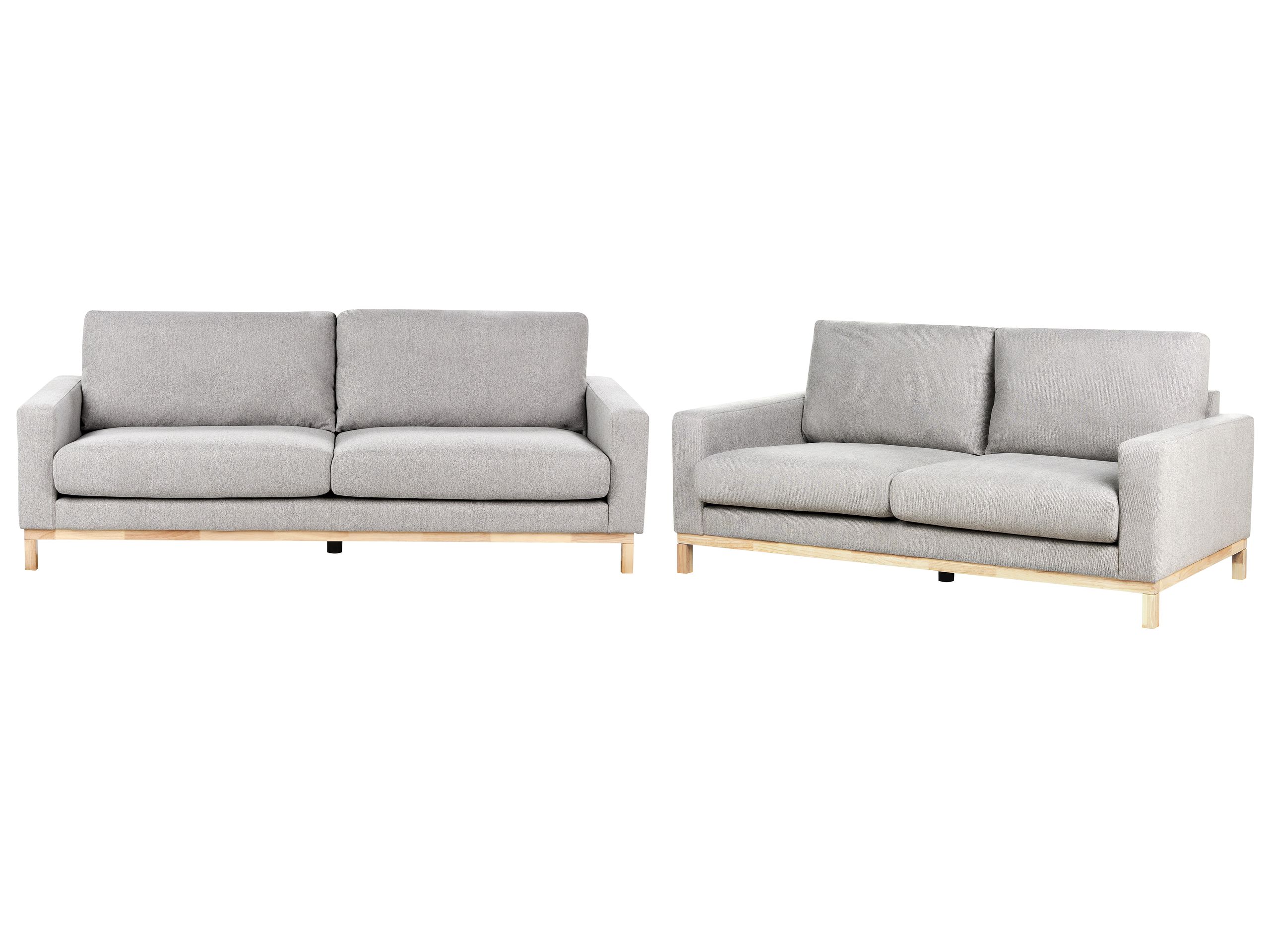 Fabric Living Room Set Grey SIGGARD - Gemini Interiors
