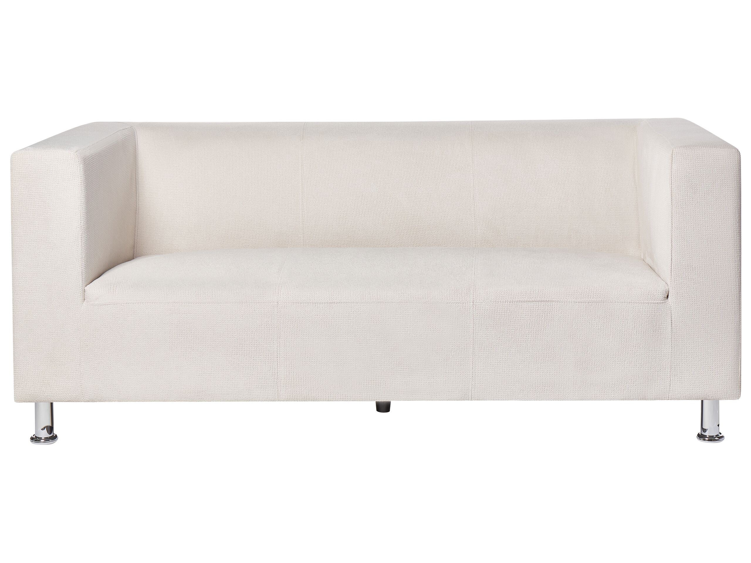 3 Seater Fabric Sofa White FLORO - Gemini Interiors