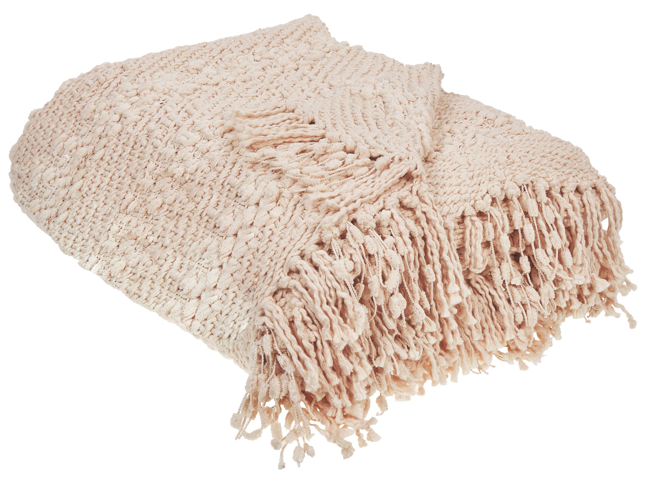 Blanket VELLA Cotton 150 x 200 cm Pastel Pink - Gemini Interiors