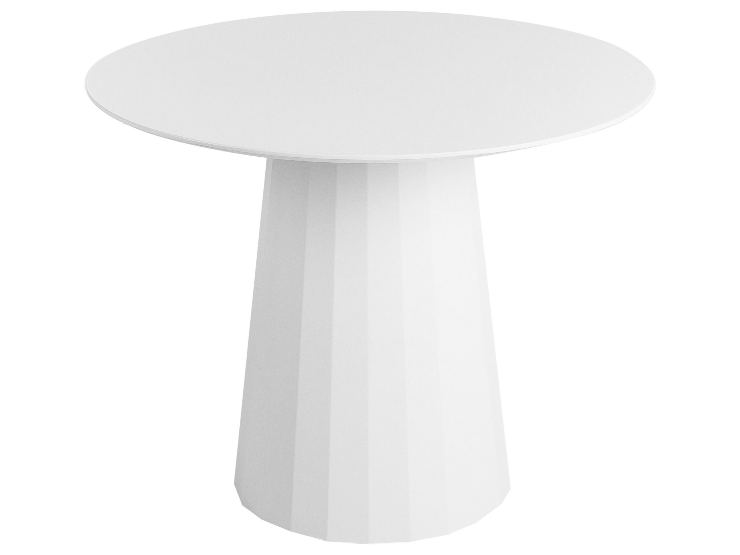 Dining Table PLATO White 100 cm 100 cm Metal - Gemini Interiors