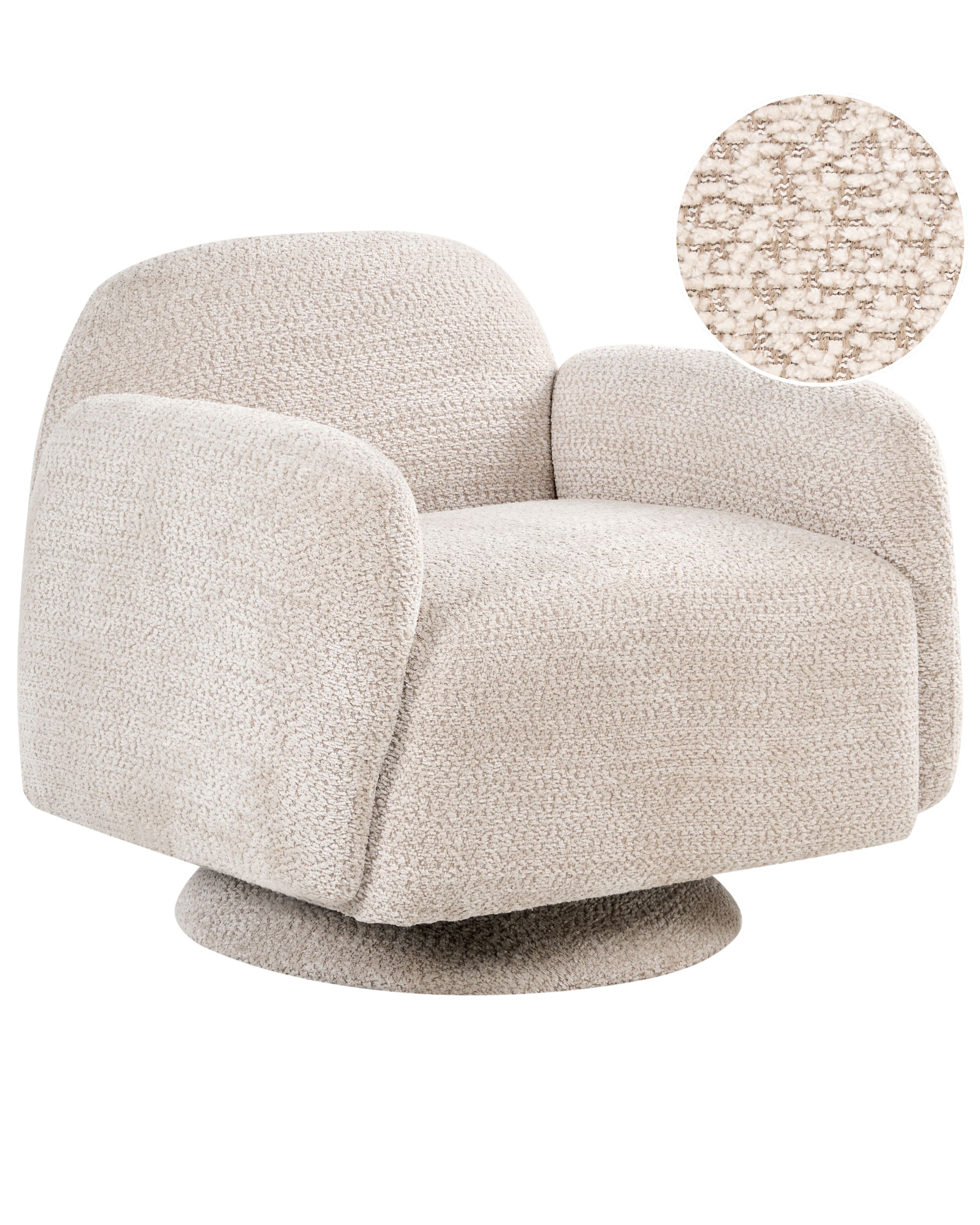 WELCOMBE Swivel Armchair - Beige - Gemini Interiors
