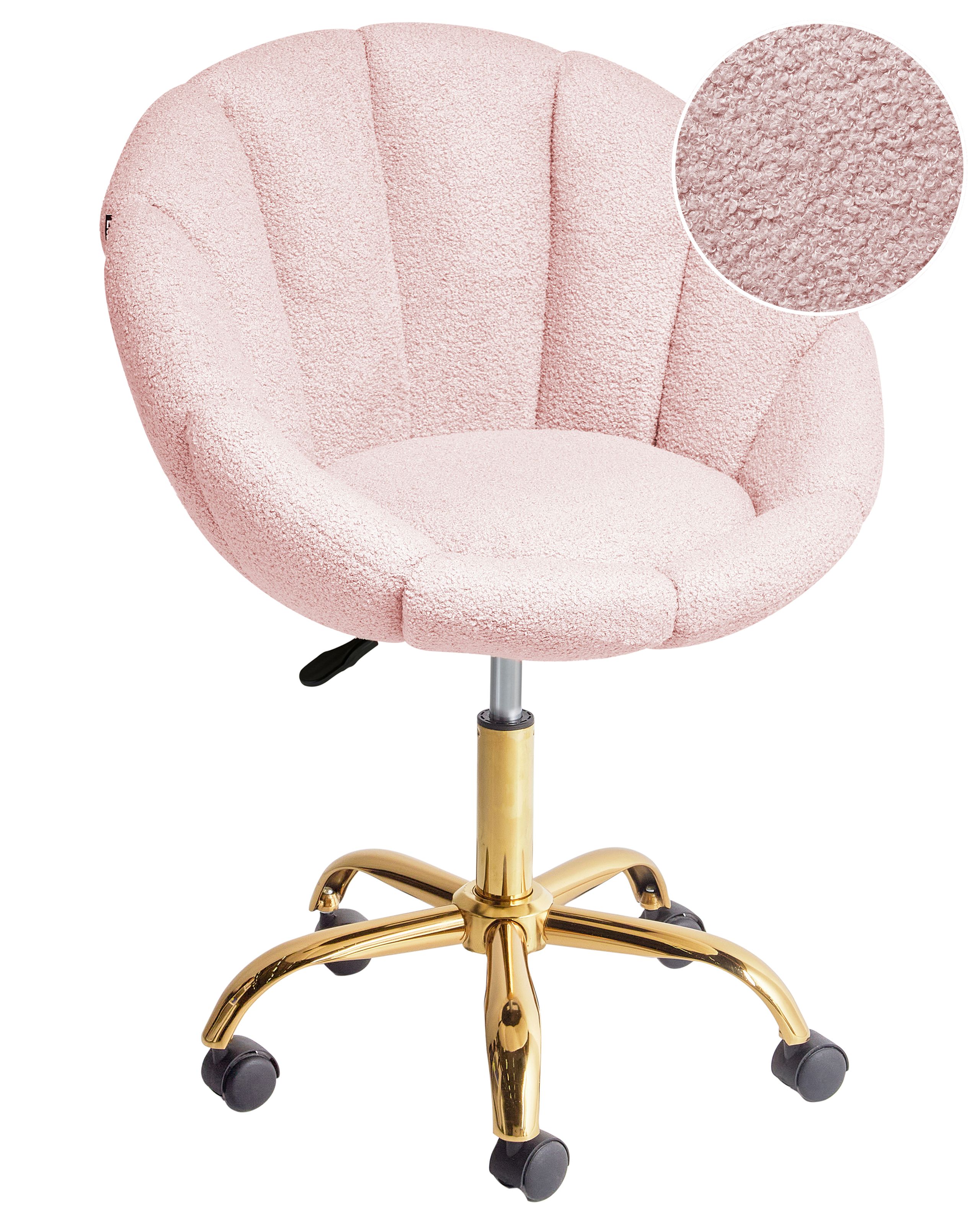 ISLINGTONMERE Fabric Office Desk Chair - Pink - Gemini Interiors