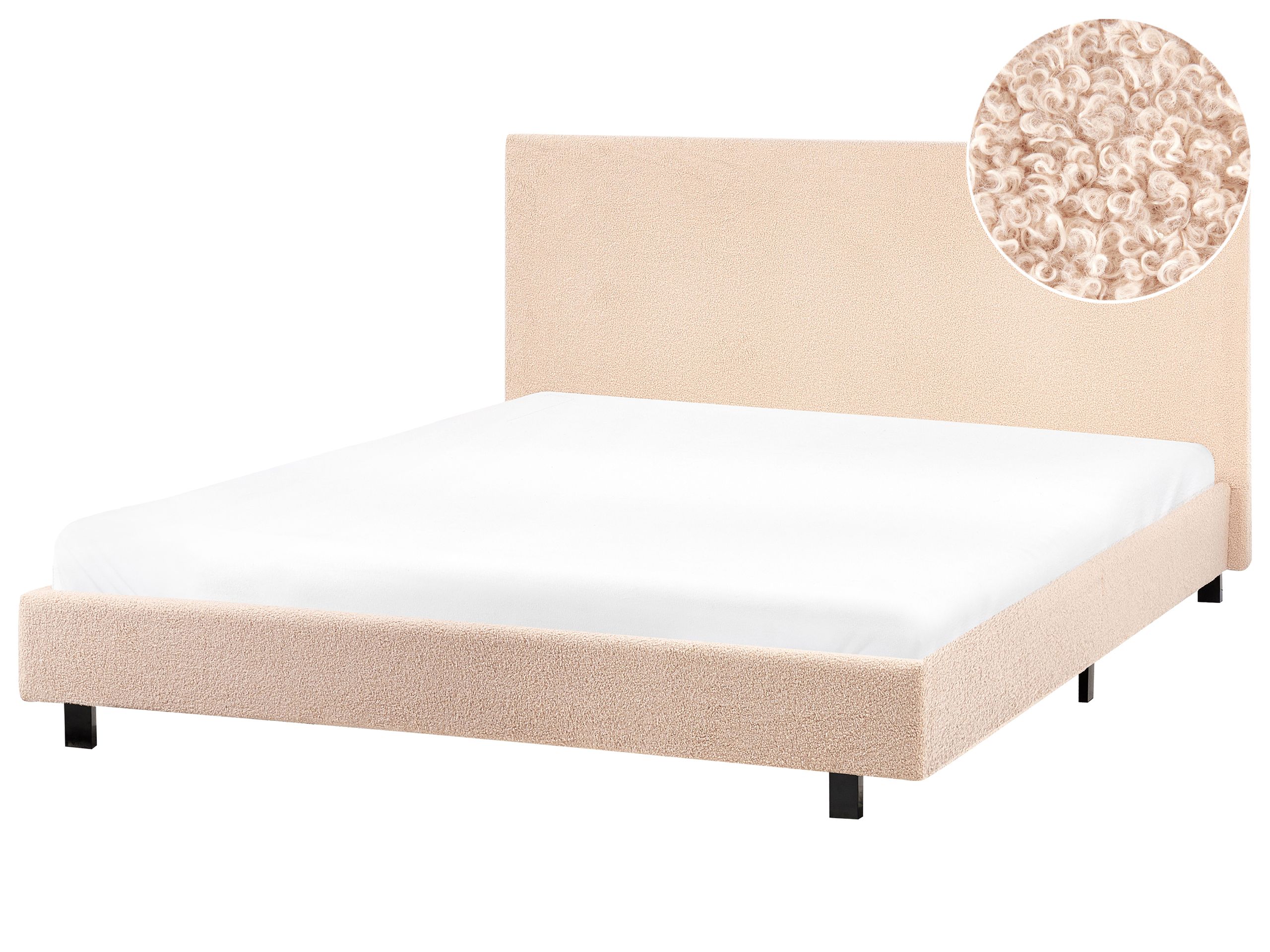 AIBL Waterbed Boucle 140 x 200 cm (EU Double) Beige - Gemini Interiors