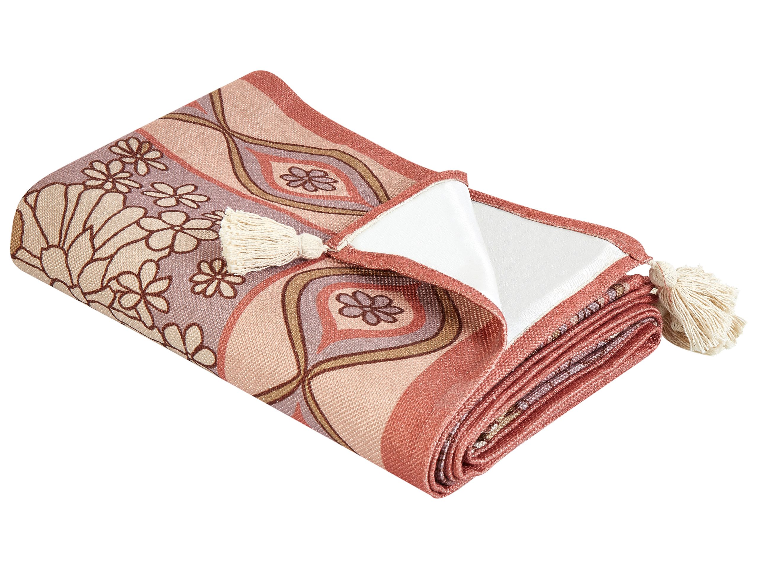 Picnic Blanket LASHARI 200 x 200 cm Peach Pink - Gemini Interiors