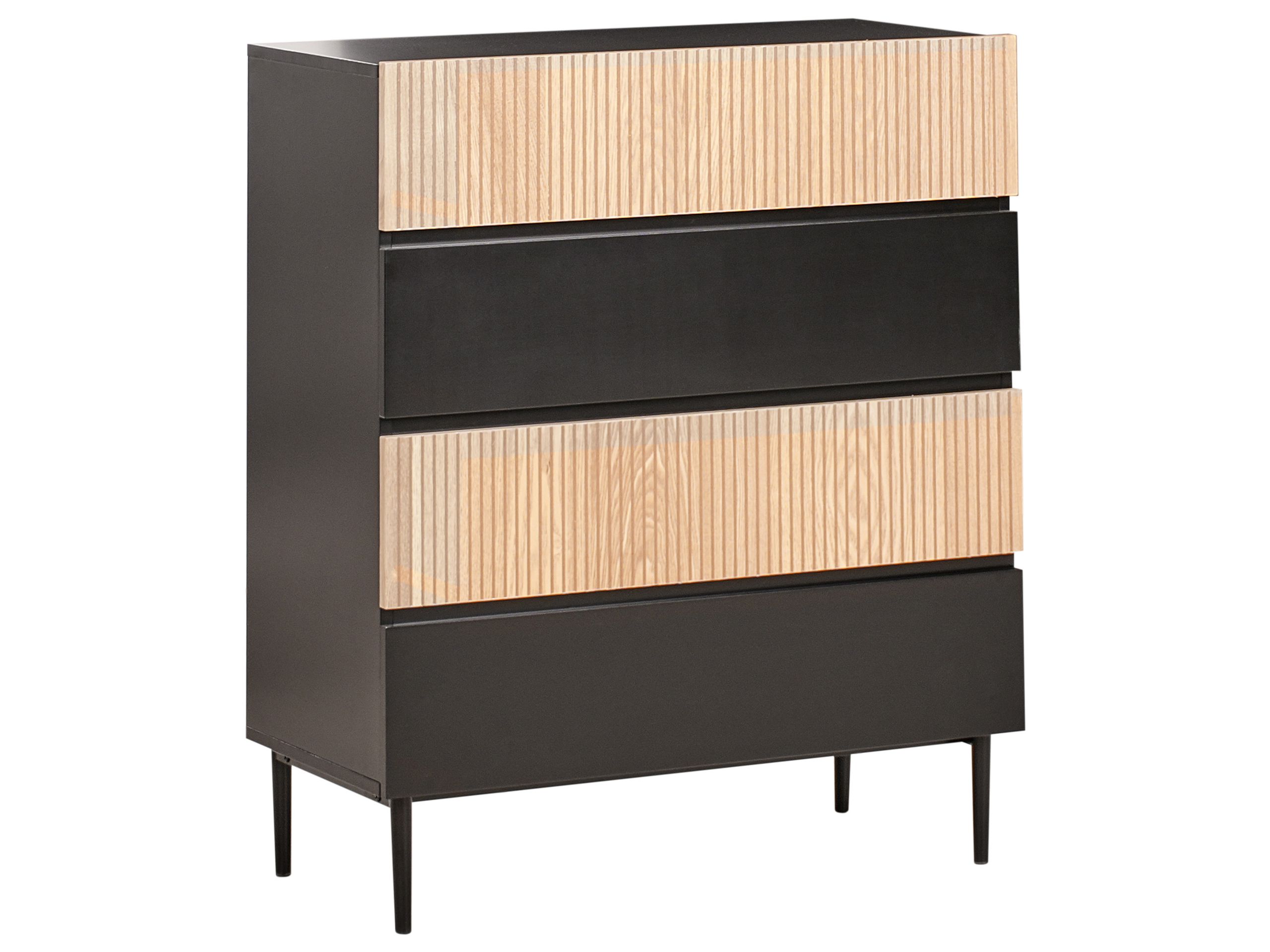 LAAX Black Chest of Drawers - Medium-sized, 4 Drawers - Gemini Interiors