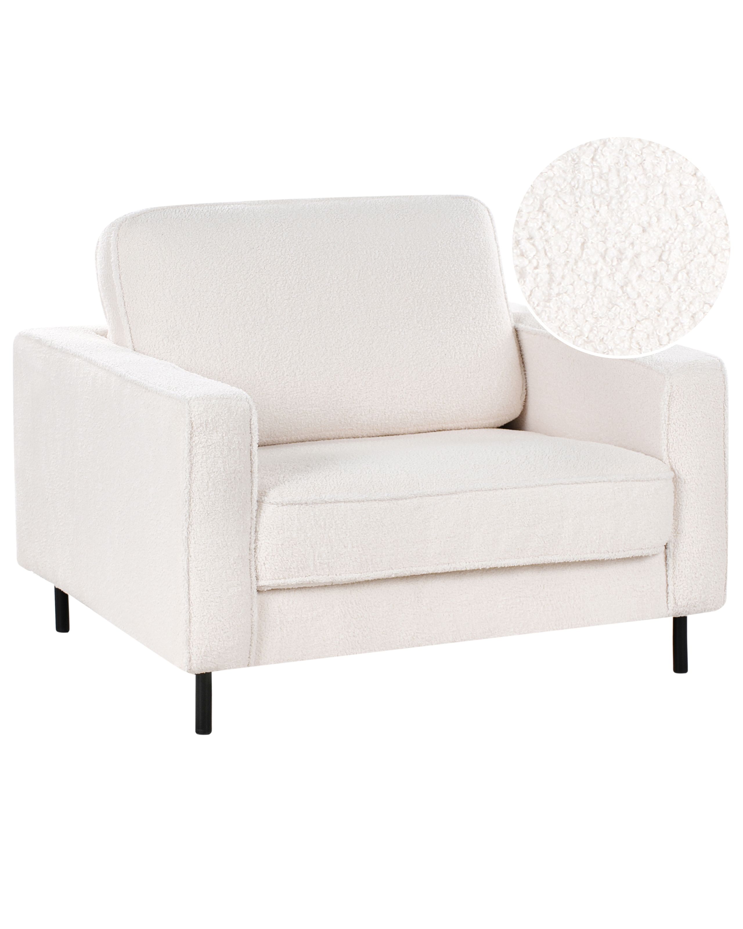 Armchair SAVALEN Boucle White - Gemini Interiors