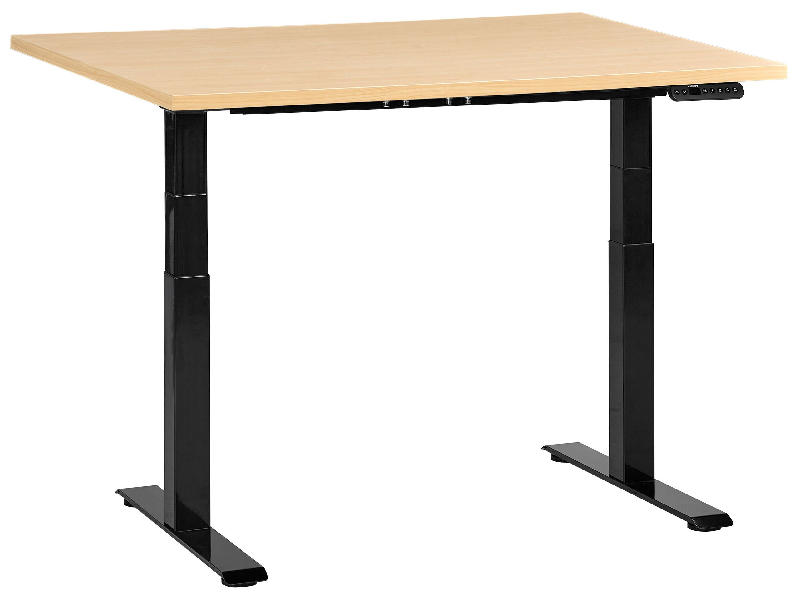 DESTIENS Electric Adjustable Standing Office Desk 120 cm - Black with Light Oak - Gemini Interiors