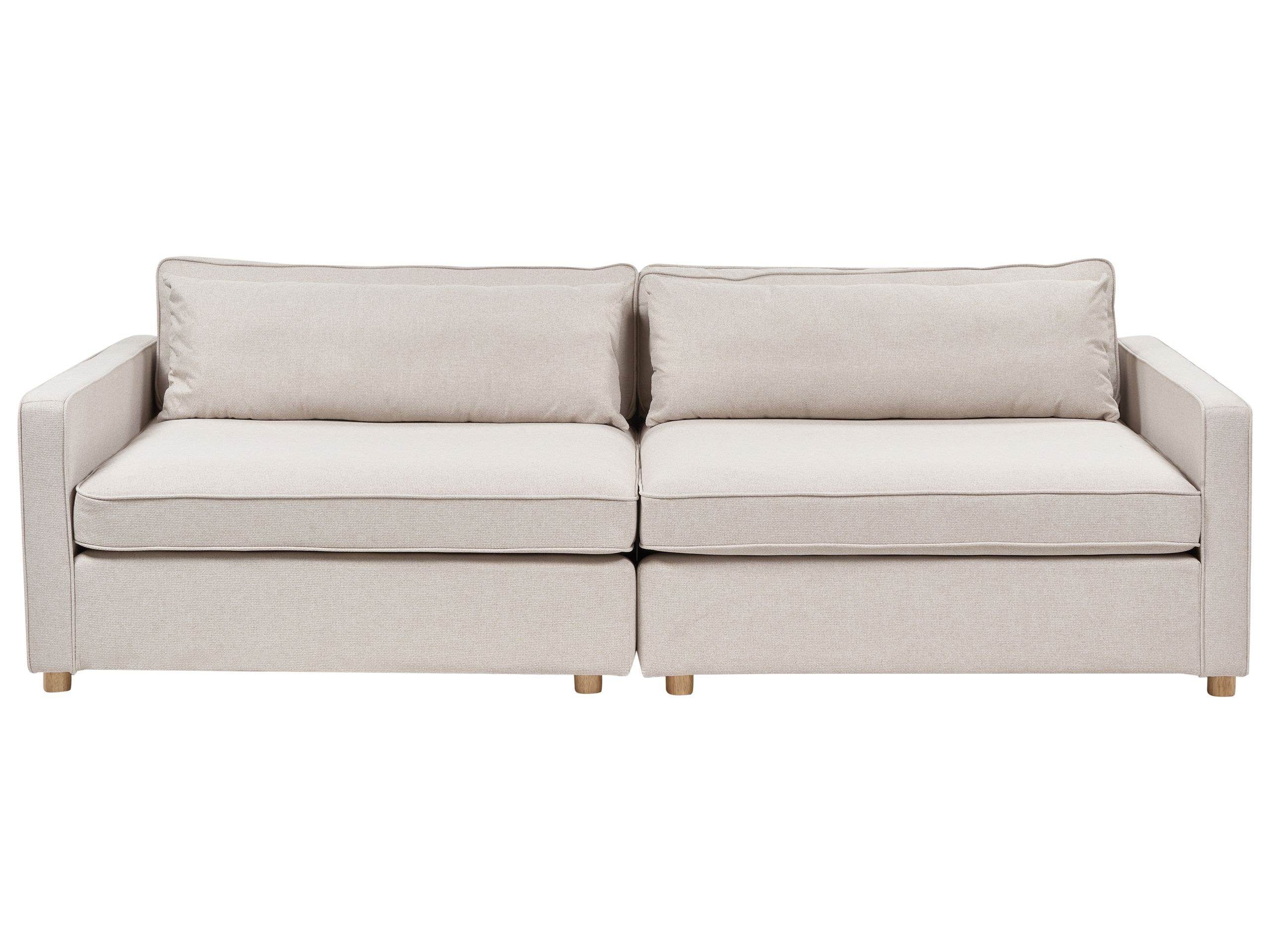 3 Seater Fabric Sofa Beige VINSTRA - Gemini Interiors