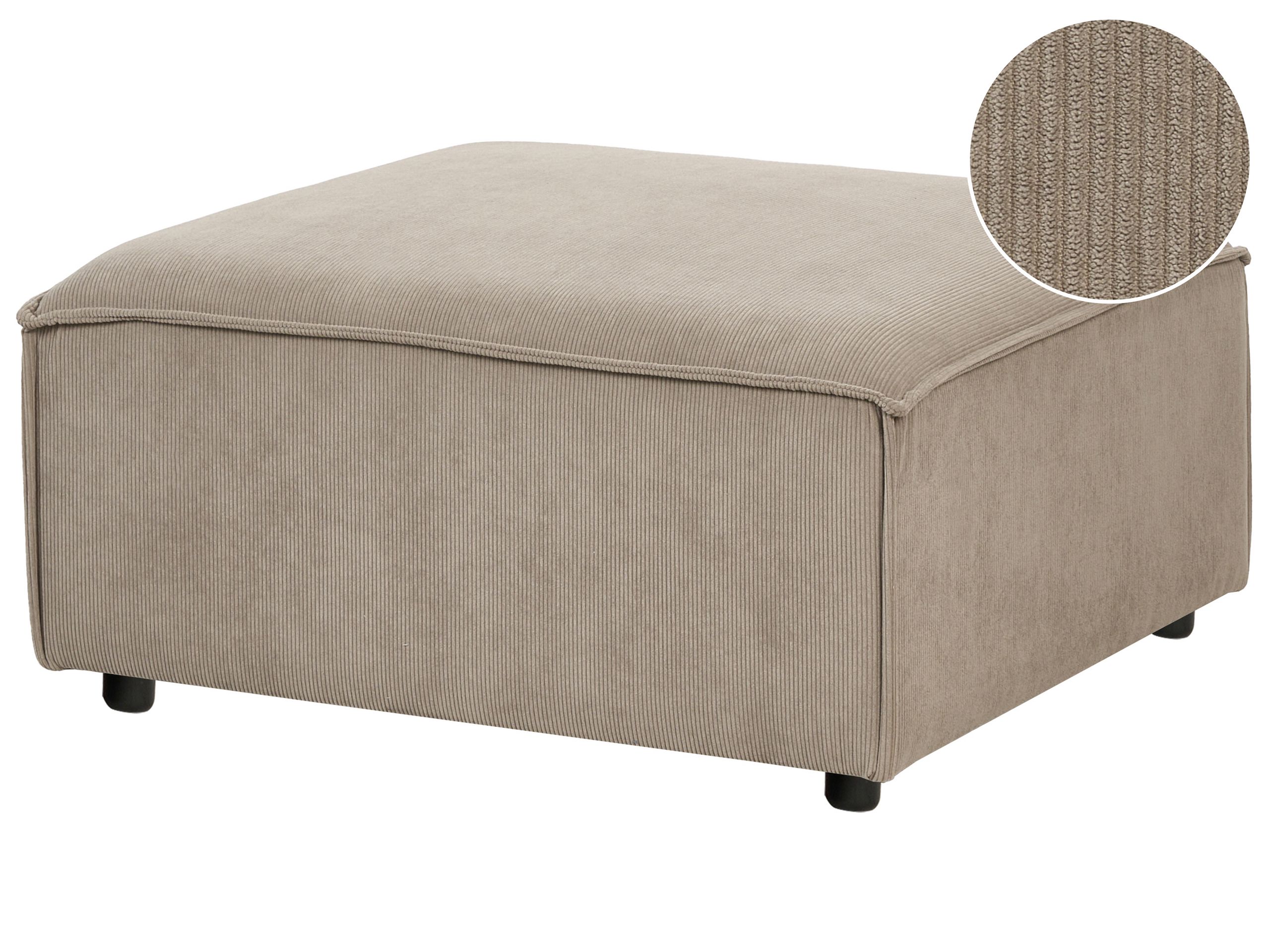 Ottoman ARDAL Corduroy Taupe - Gemini Interiors