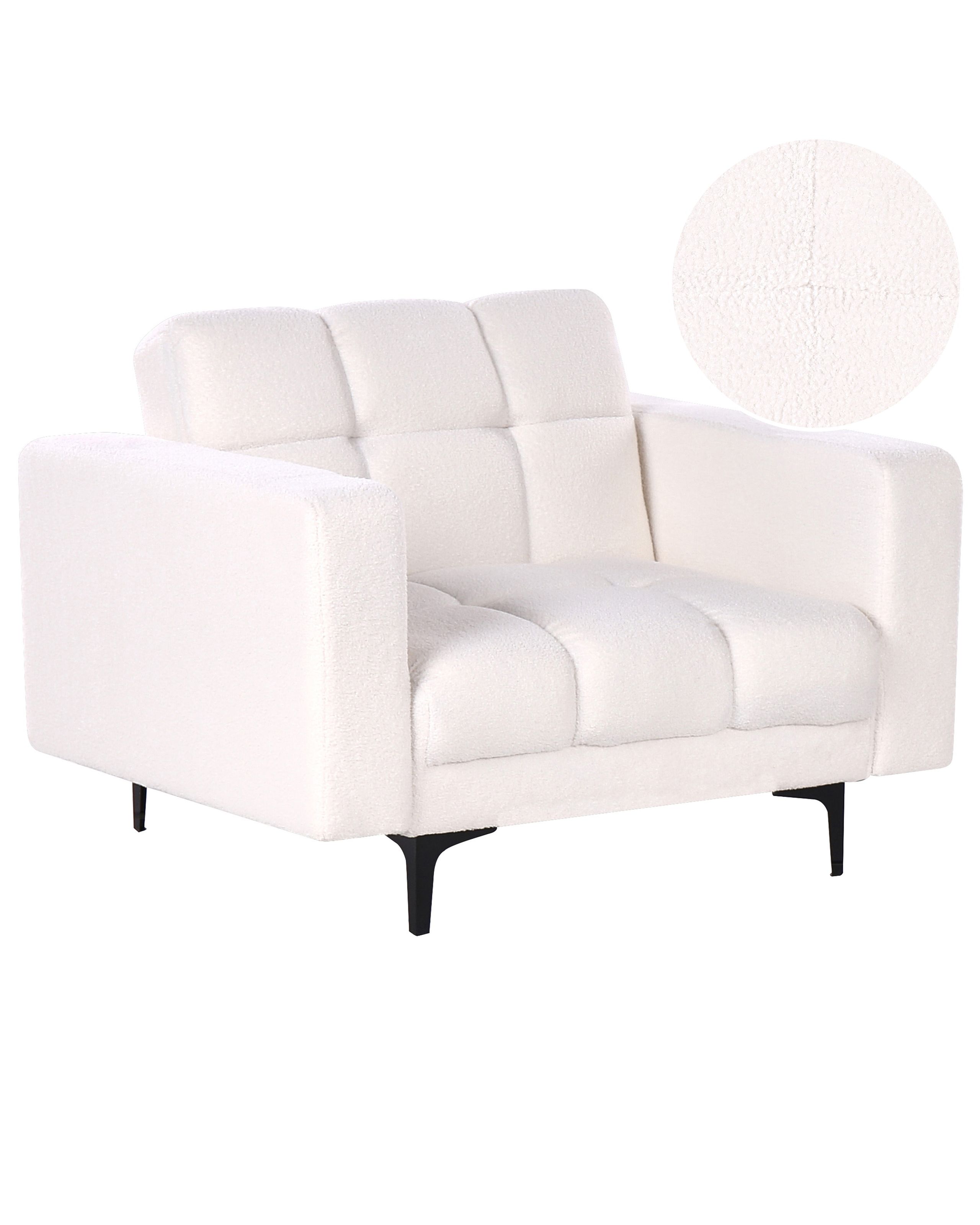 Armchair ALNES Boucle White - Gemini Interiors