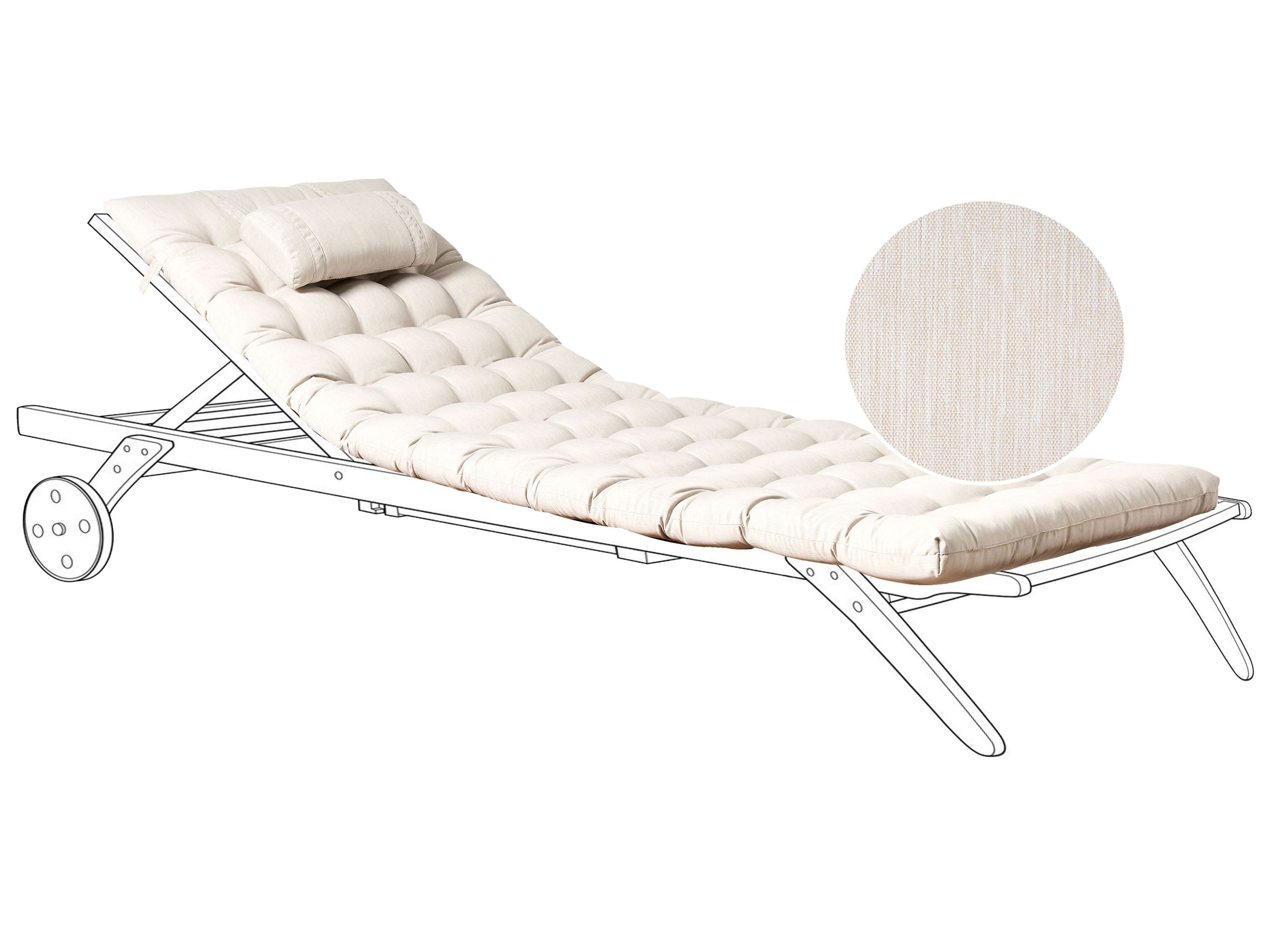 JOVYN Sun Lounger Pad Cushion - Light Beige - Gemini Interiors