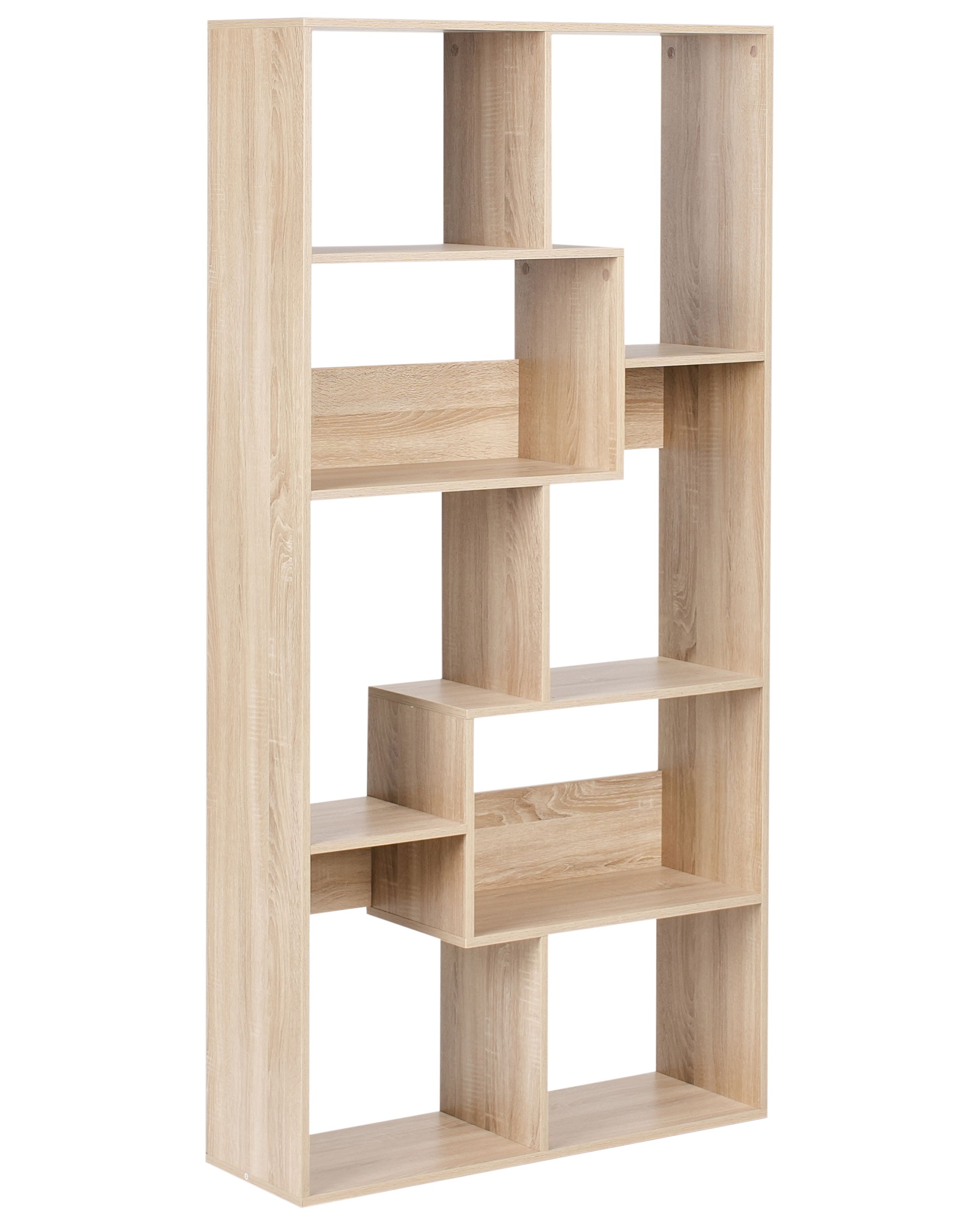 WISCOMBE 6 Tier Bookcase - Light Brown - Gemini Interiors